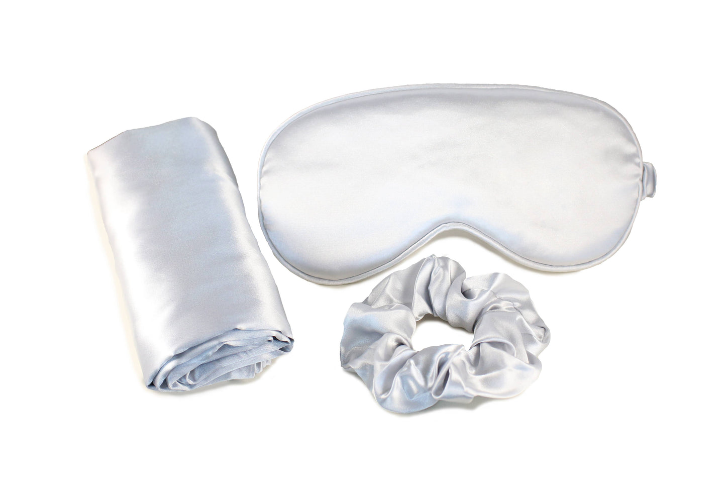 Ultimate Sleep Set Satin Pillowcase, Eye mask and Scrunchie: Pale Leopard
