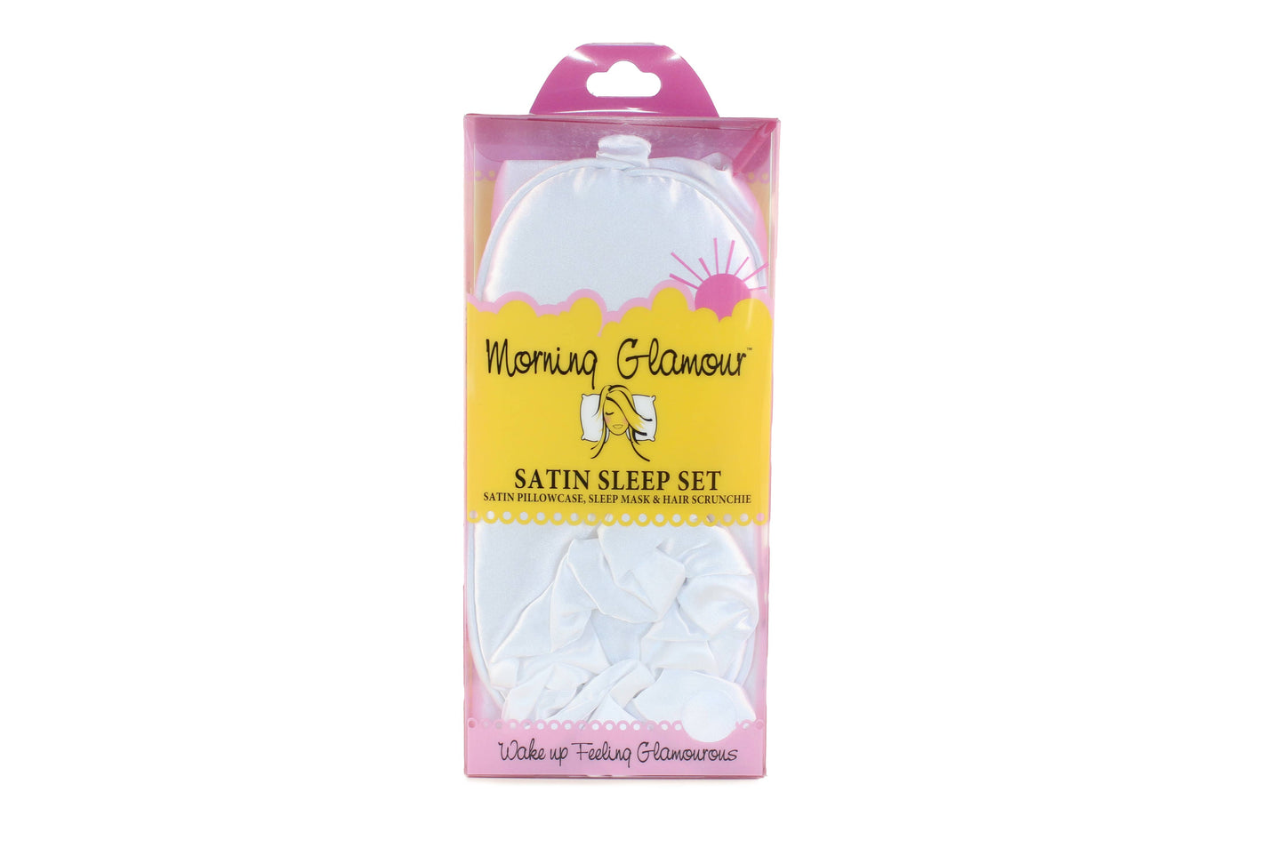 Ultimate Sleep Set Satin Pillowcase, Eye mask and Scrunchie: Pale Leopard