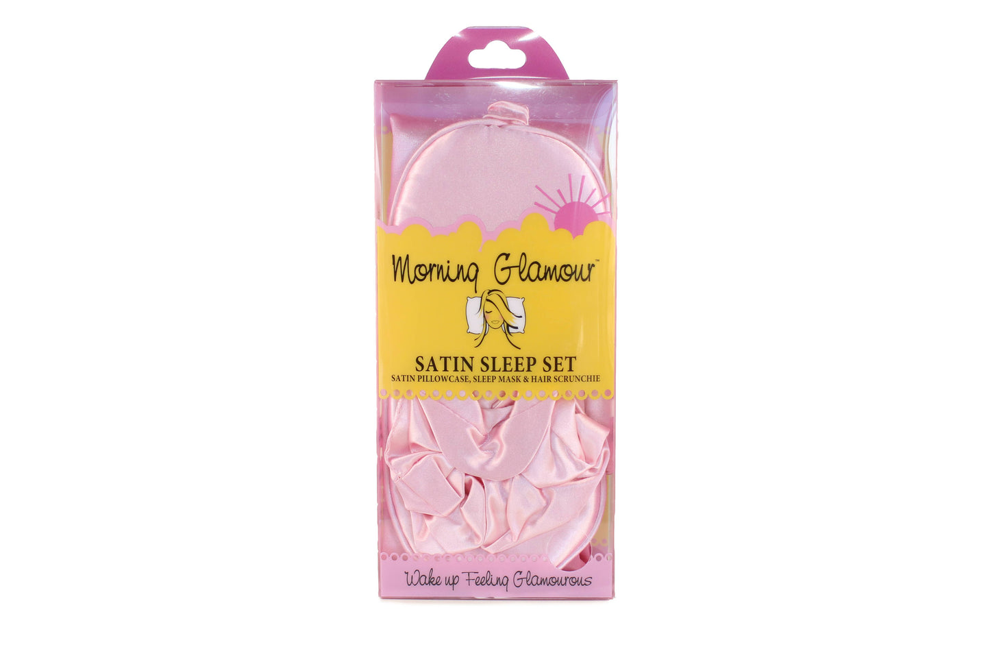 Ultimate Sleep Set Satin Pillowcase, Eye mask and Scrunchie: Pale Leopard