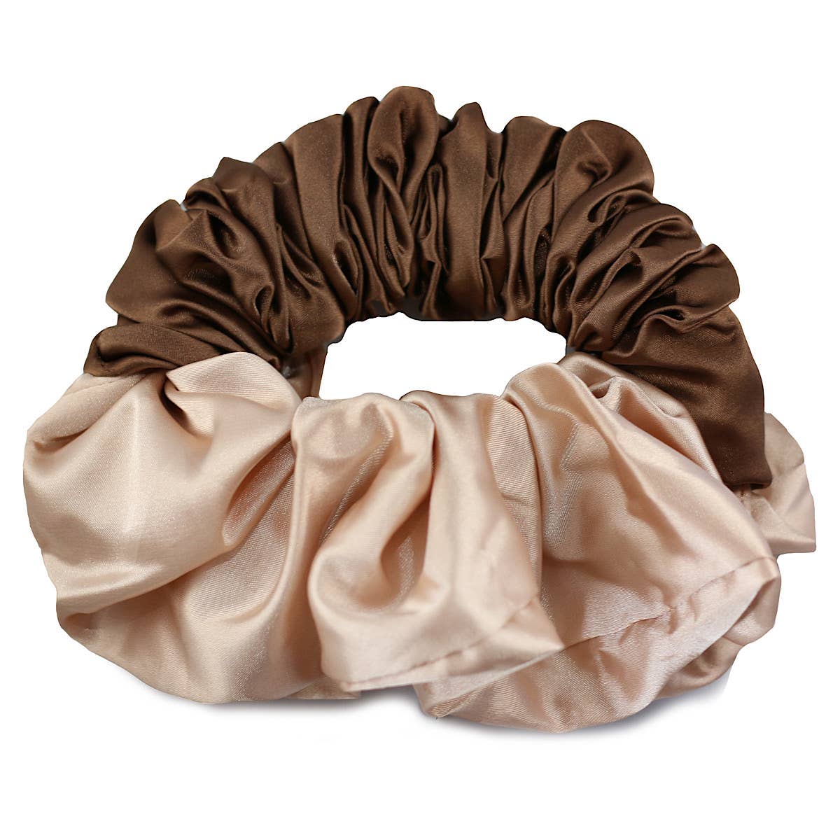 Satin Heatless Curl Scrunchie Hair Accessory: All Black