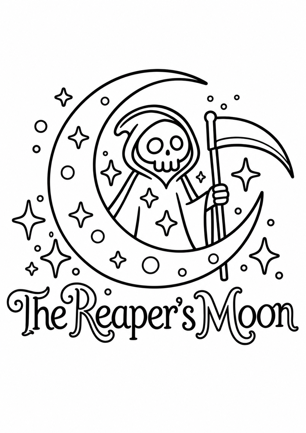 The Reaper’s Moon Free Coloring Page