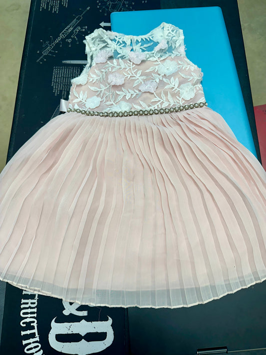 Rare Edition Pink Flower Print w/pearl waist 4T NWOT