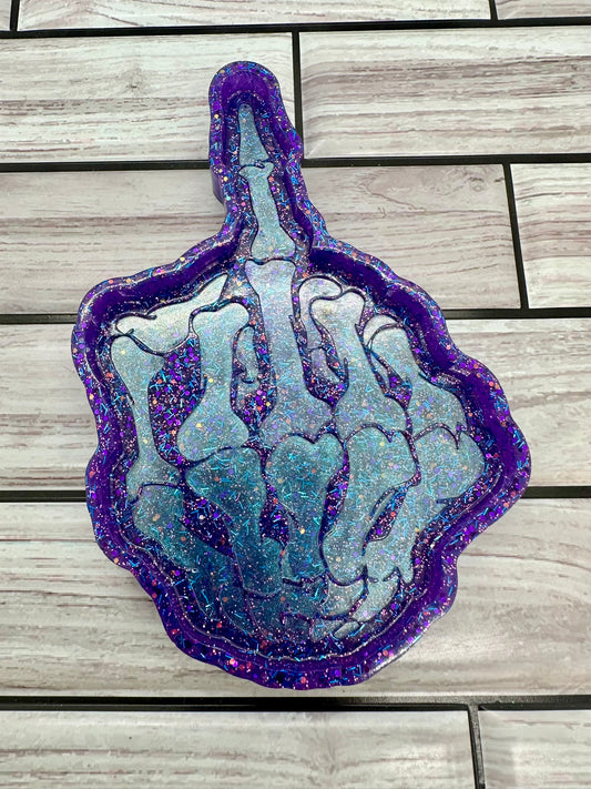 "The Flip-Off" Skeleton Hand Trinket Dish
