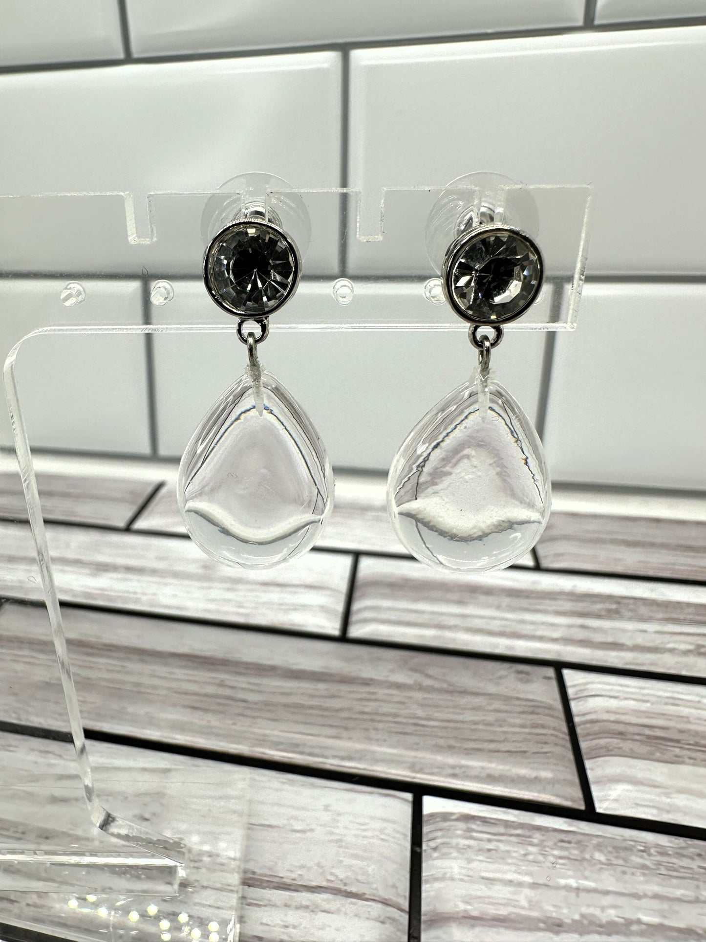 Clear Drop Earrings