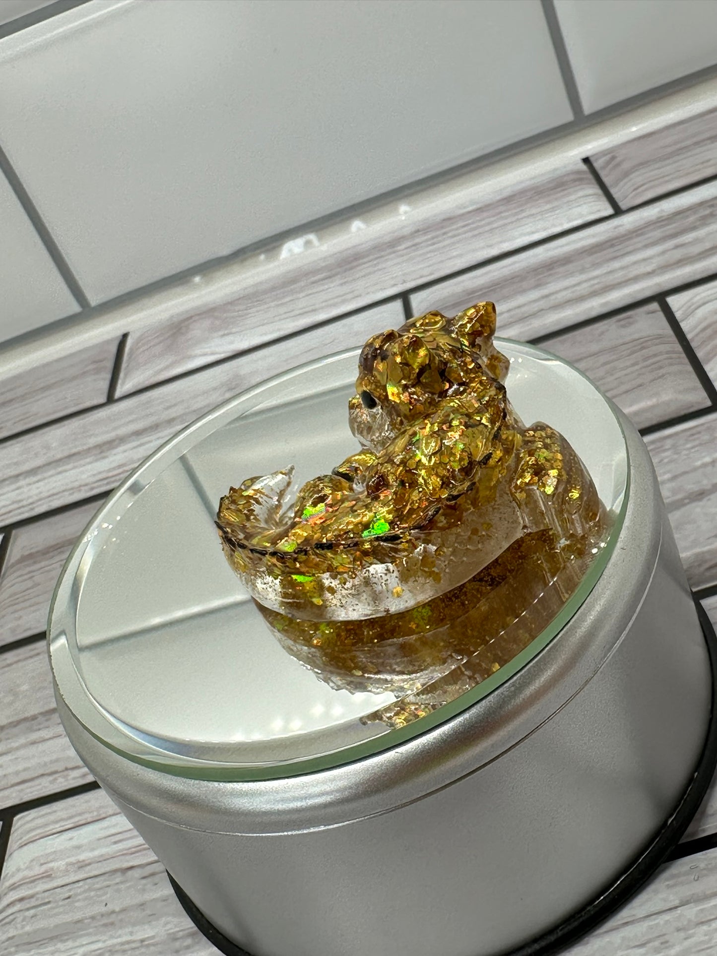 Gold Baby Dragon Figurine