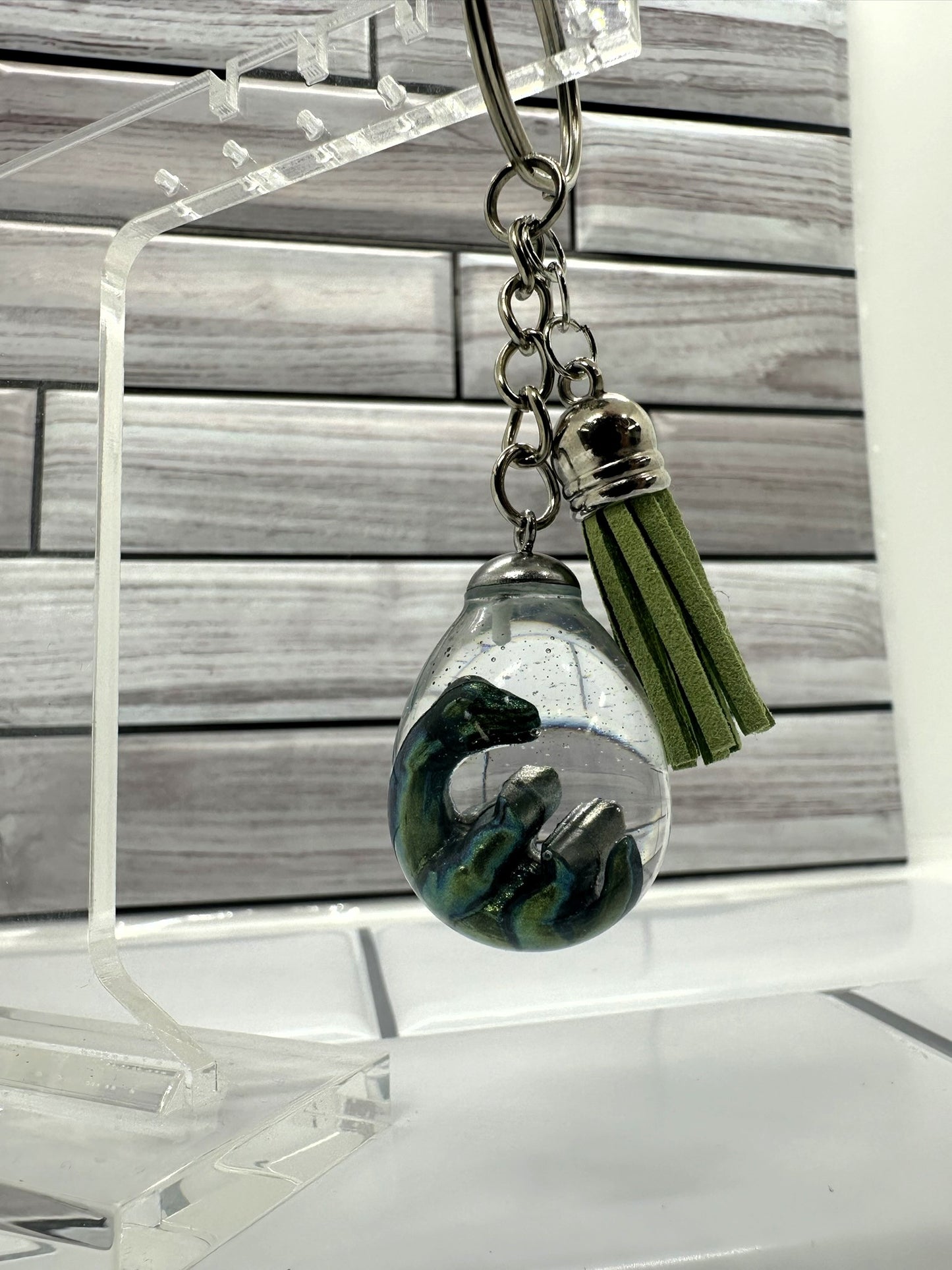 Dinosaur in Egg Keychain