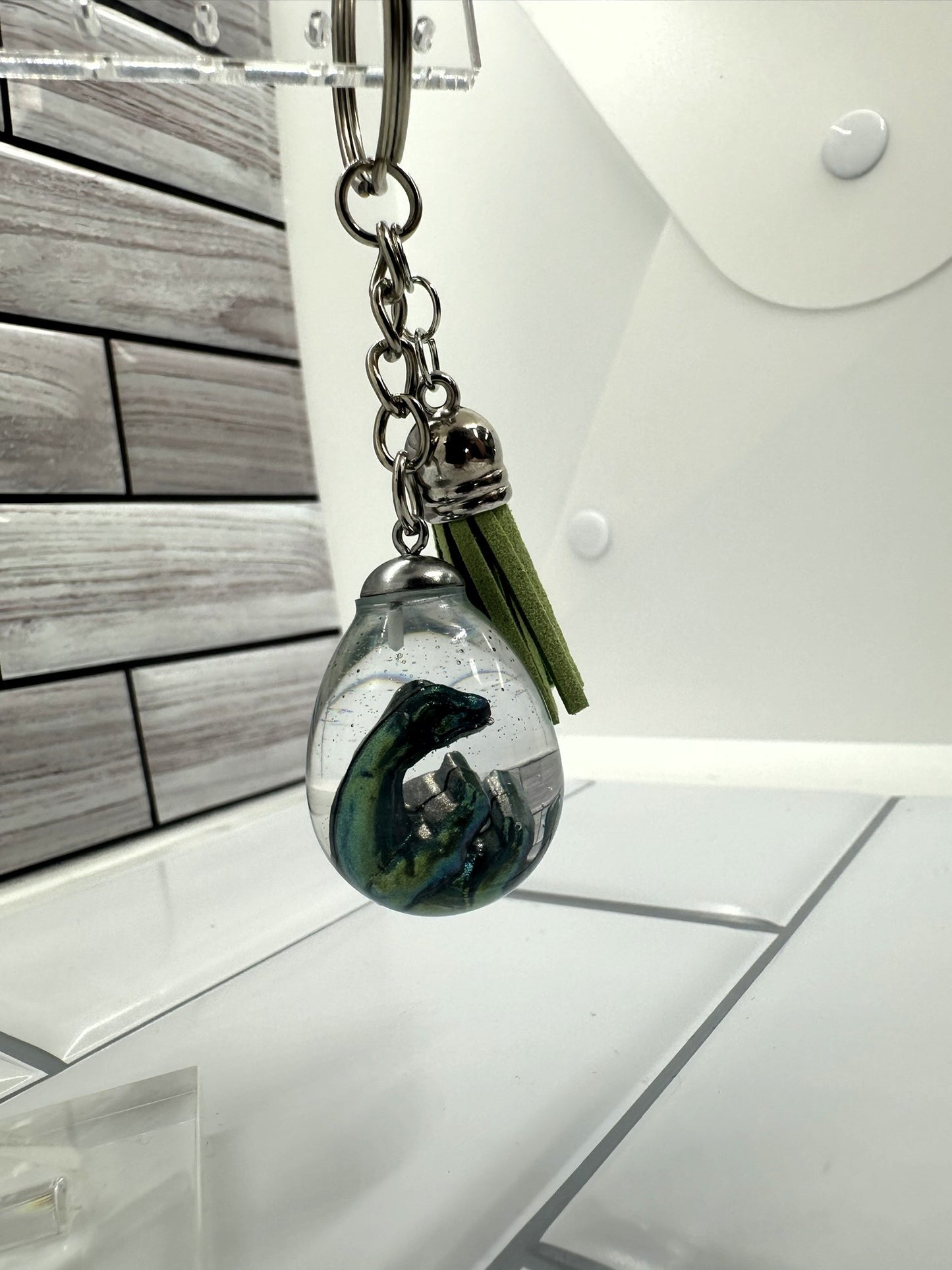 Dinosaur in Egg Keychain