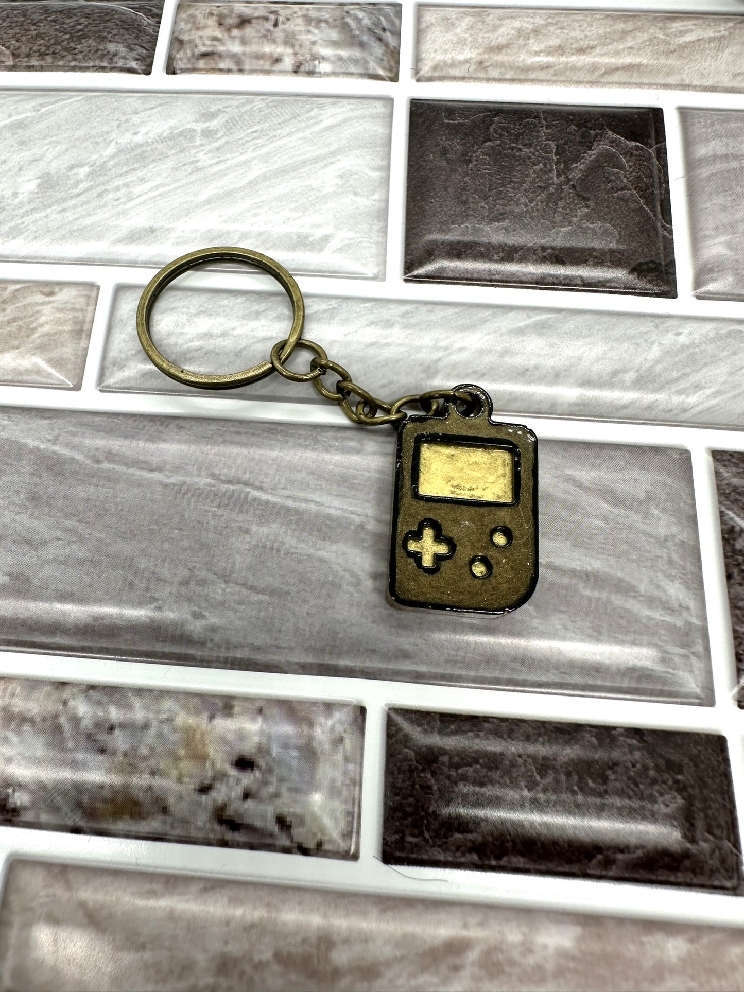 Bronze and Gold Gamer Keychain