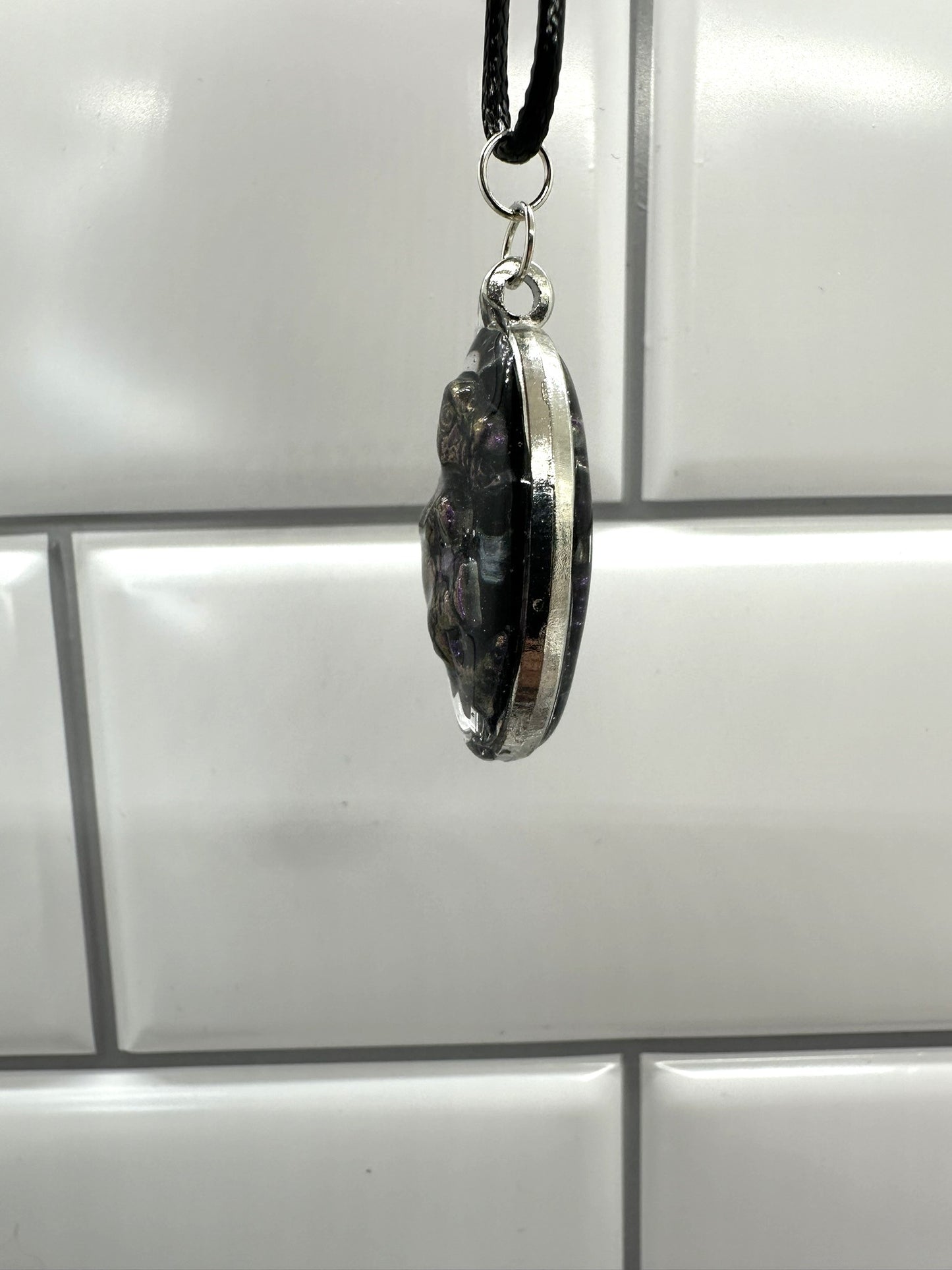 Purple Baby Dinosaur Egg Pendent Necklace