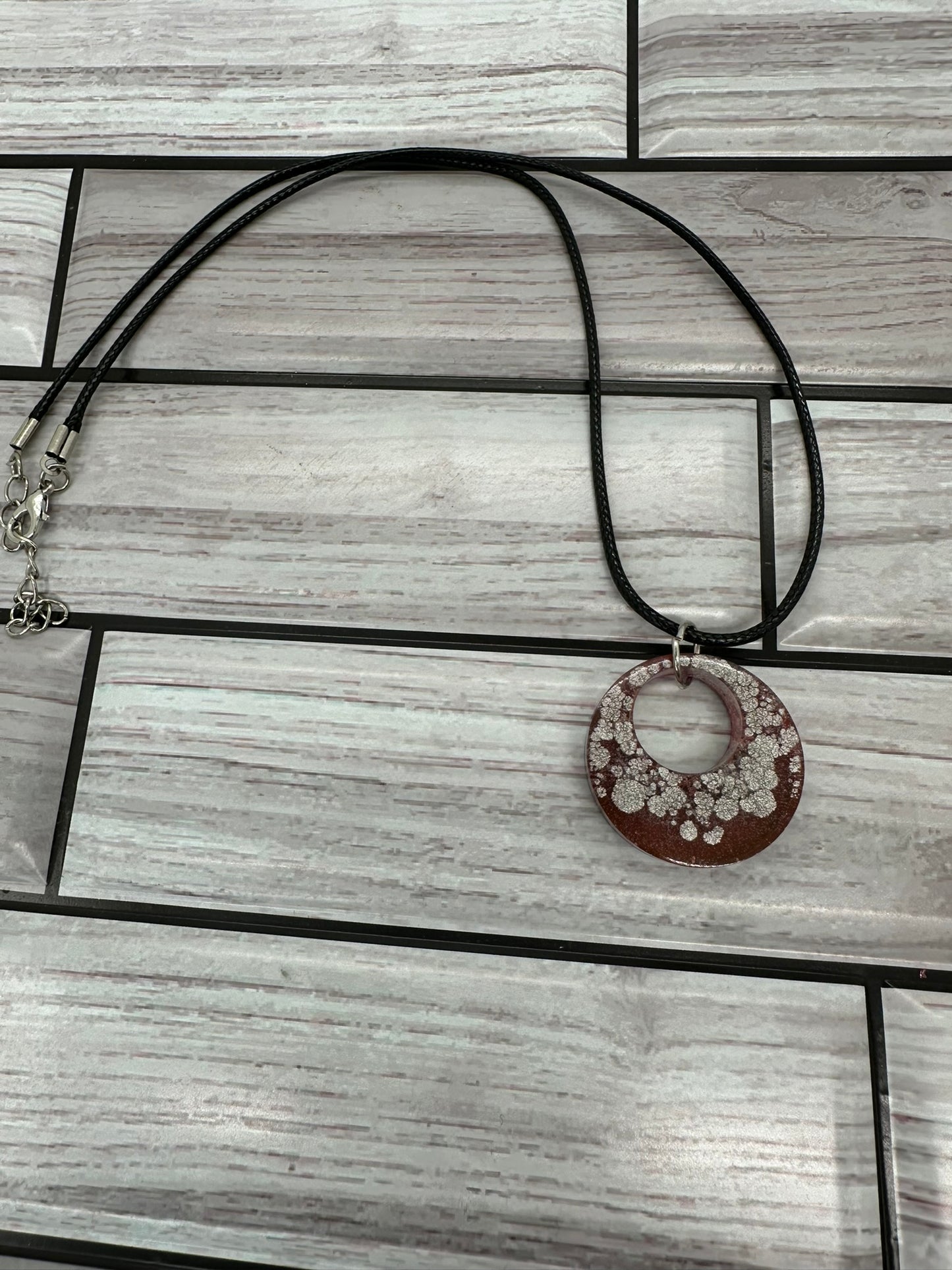 Cosmic Circle Resin Necklace