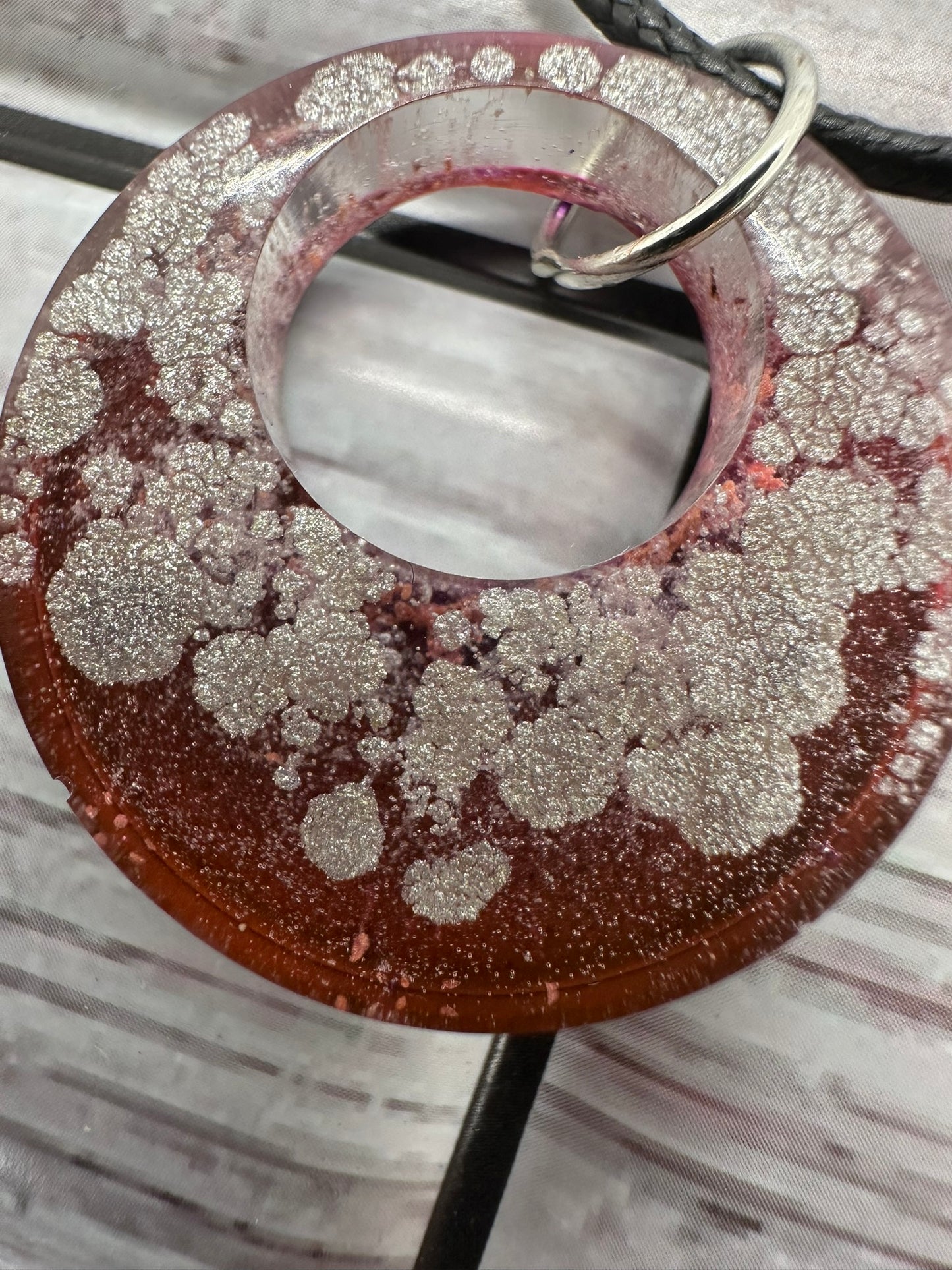 Cosmic Circle Resin Necklace