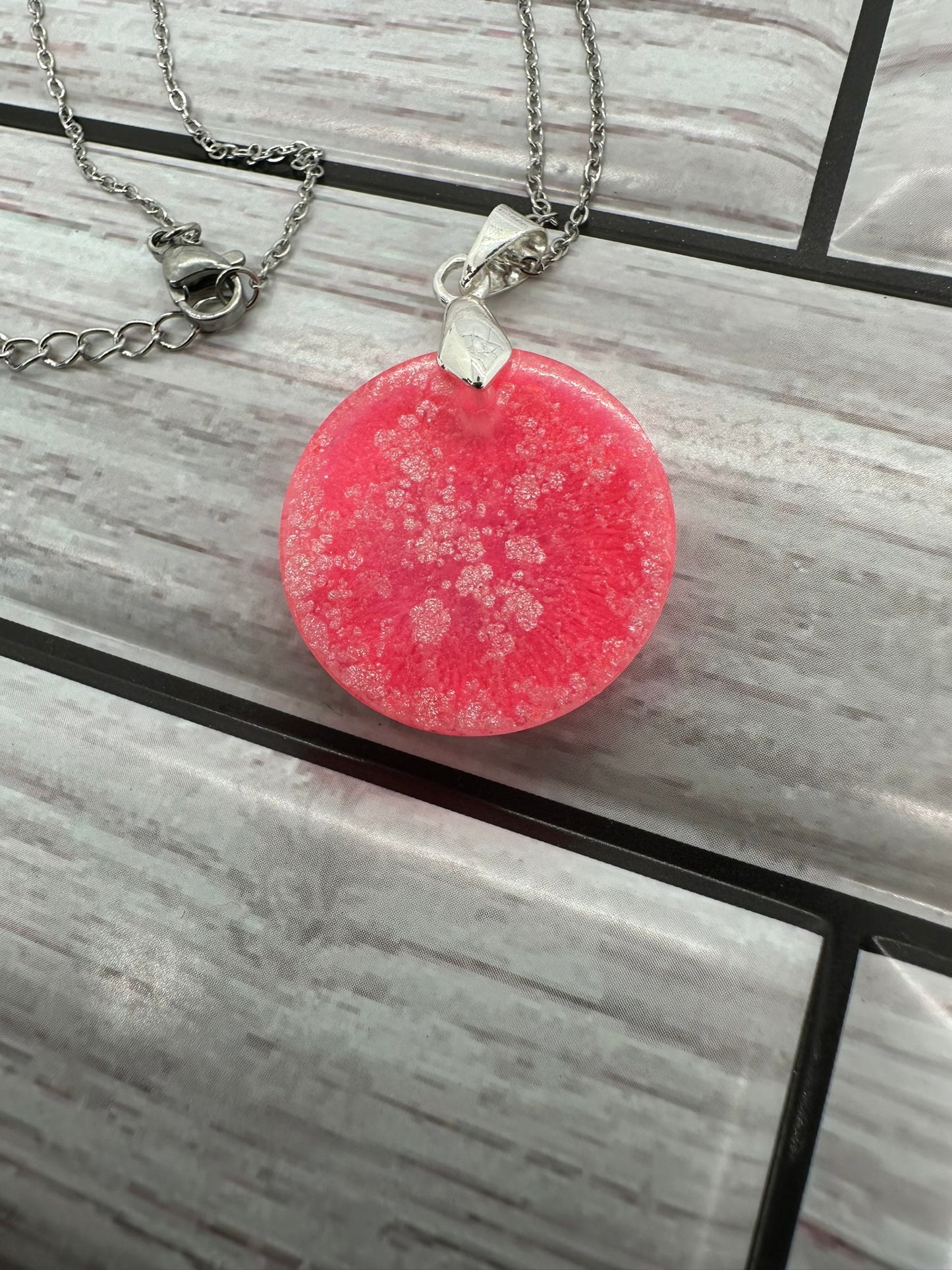 Pink Paradise Resin Necklace