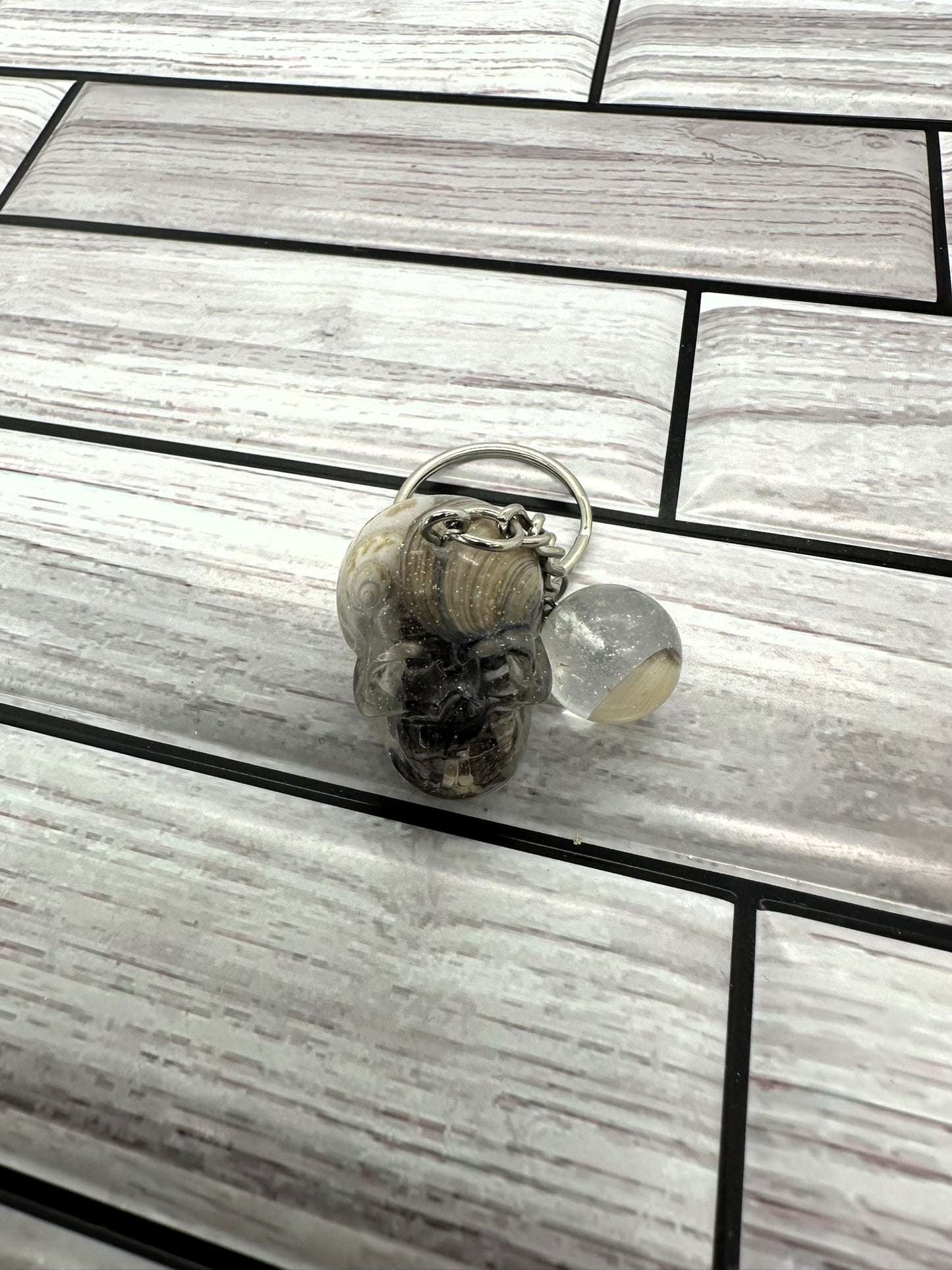 Gothic Beach Skull Keychain