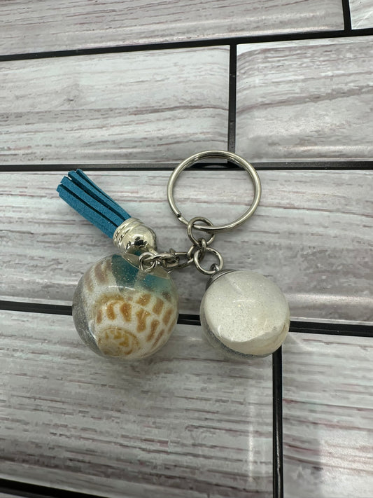 Seashell Sphere Keychain