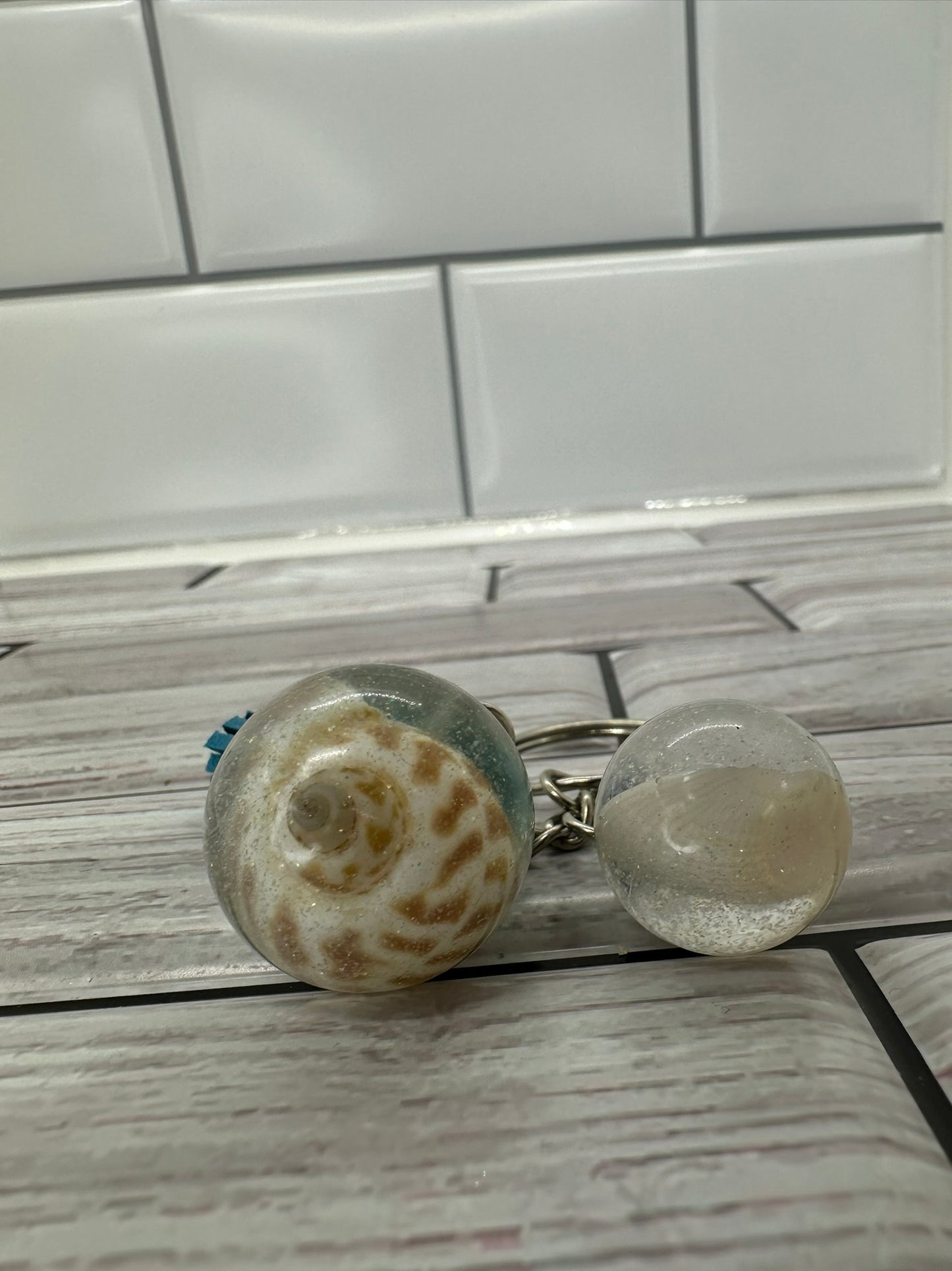 Seashell Sphere Keychain