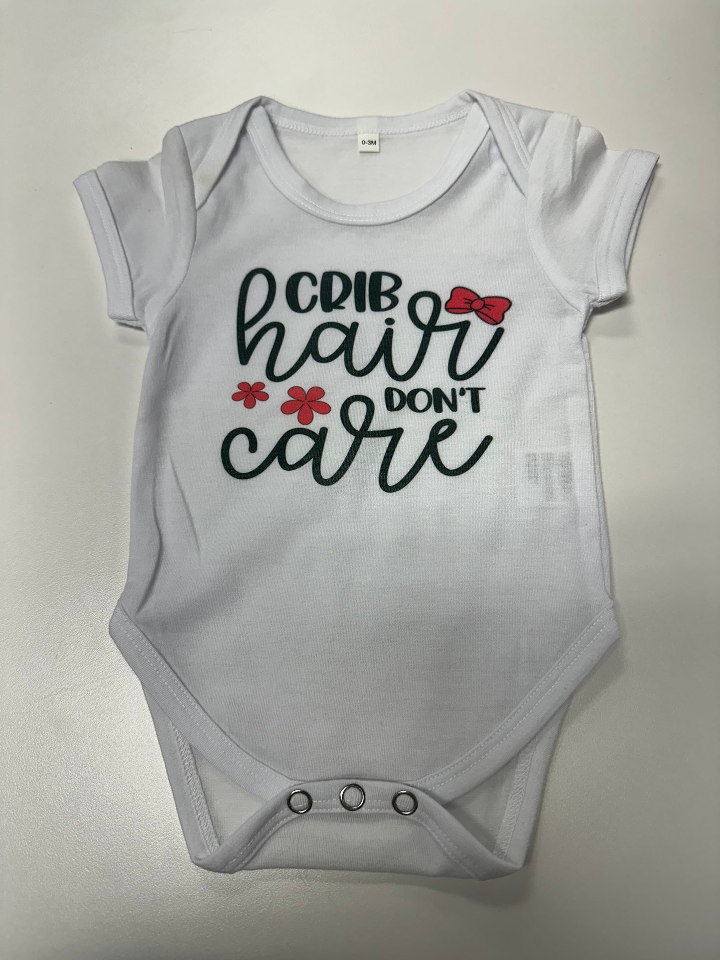 Crib Hair Don't Care 0-3 Month One Piece Snap