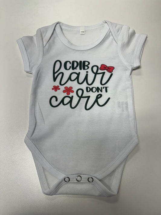 Crib Hair Don't Care 0-3 Month One Piece Snap