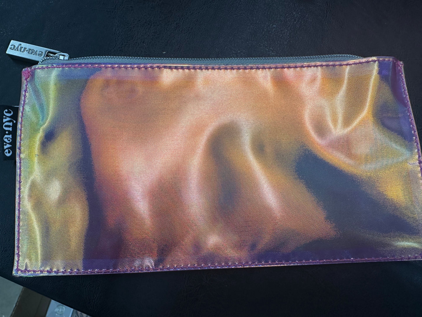 Eva Nyc Pink Holographic Make up Bag