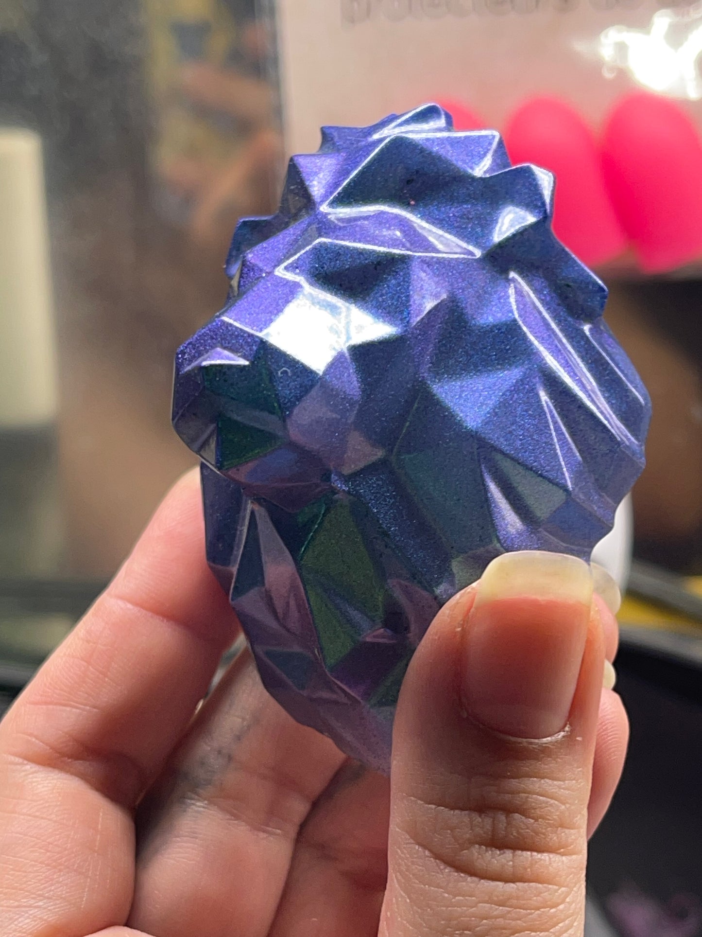 Lion Head Fridge Magnet Color Shift