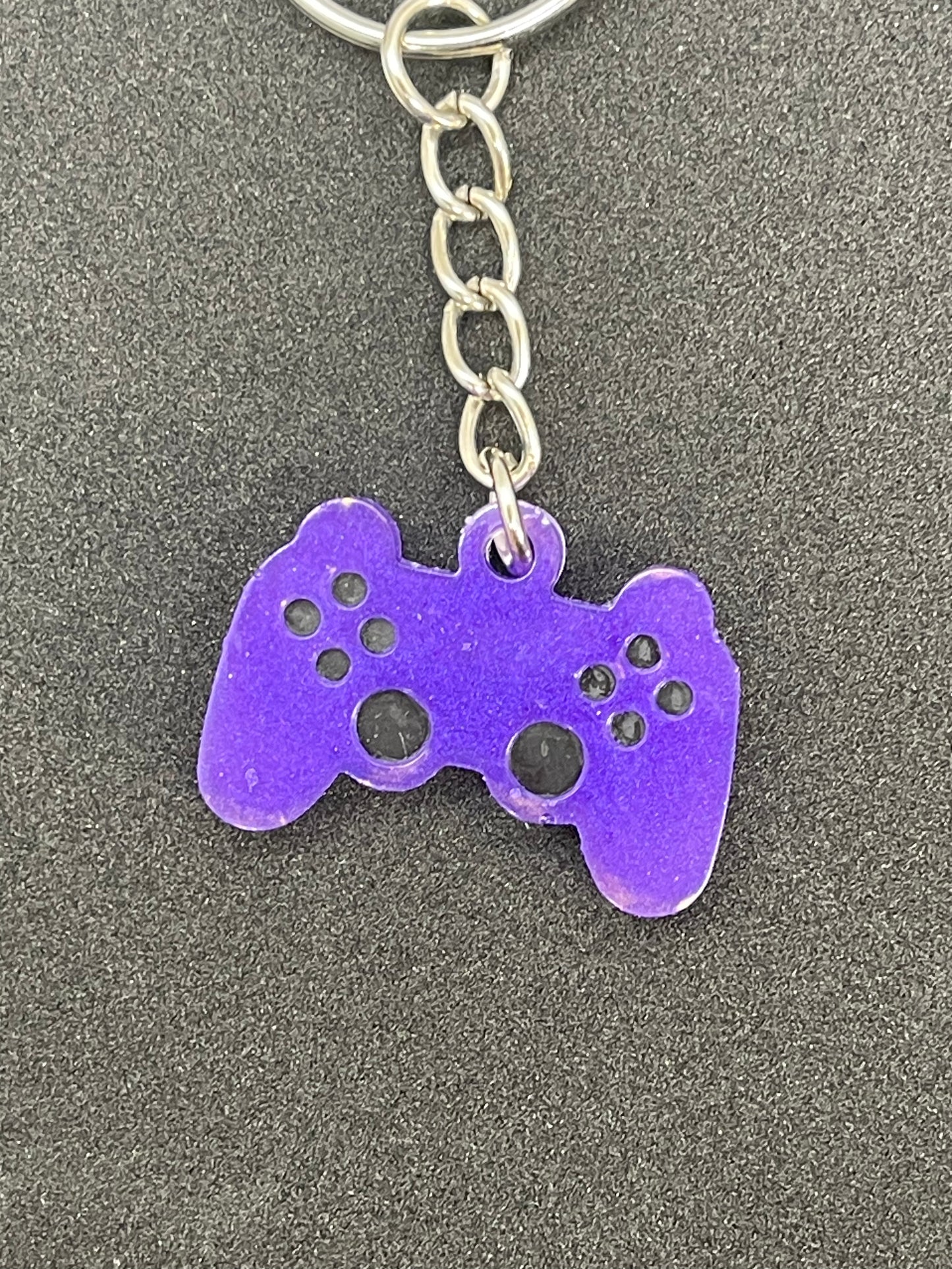 PS Purple Game Controller Keychain