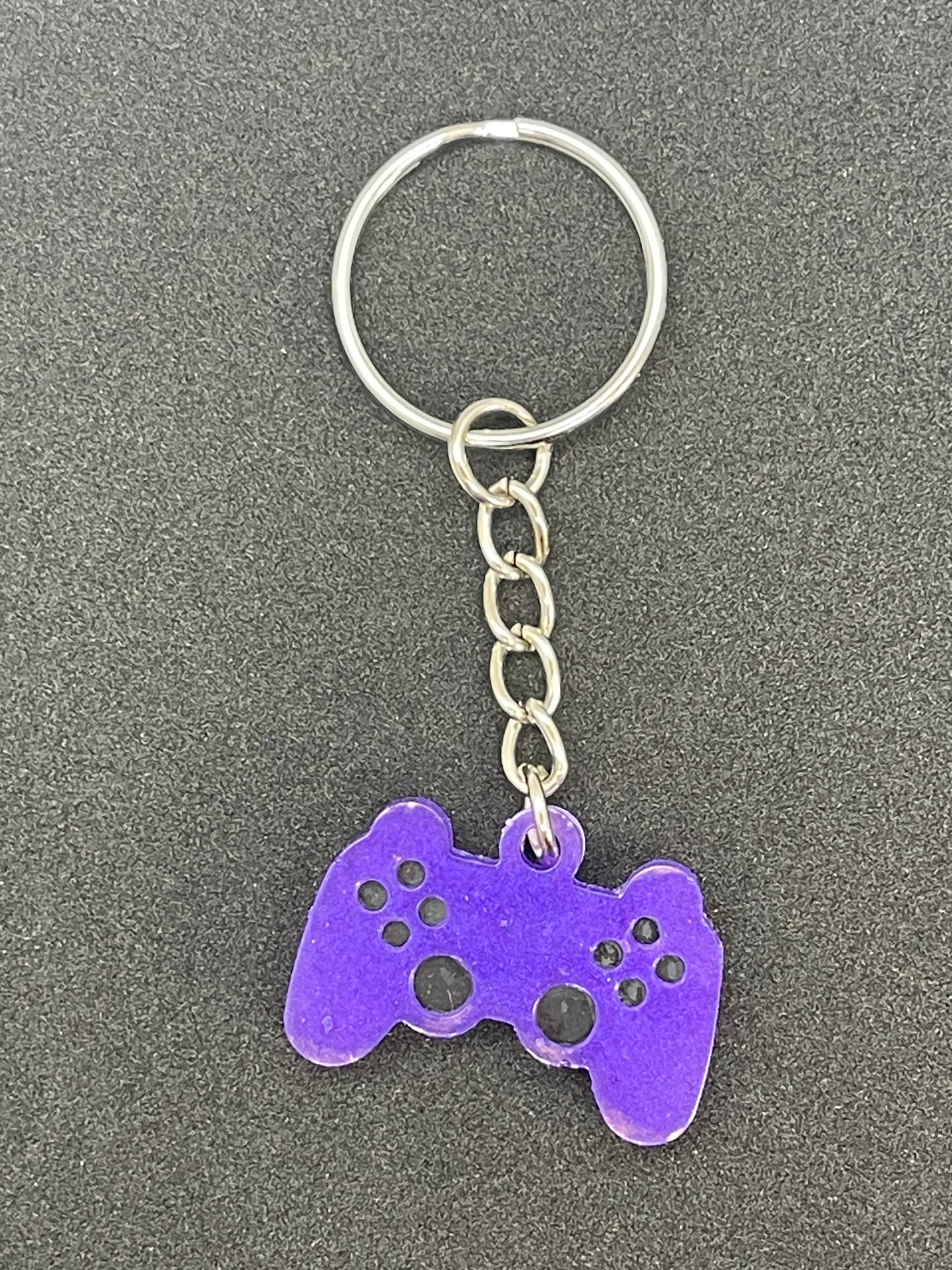 PS Purple Game Controller Keychain
