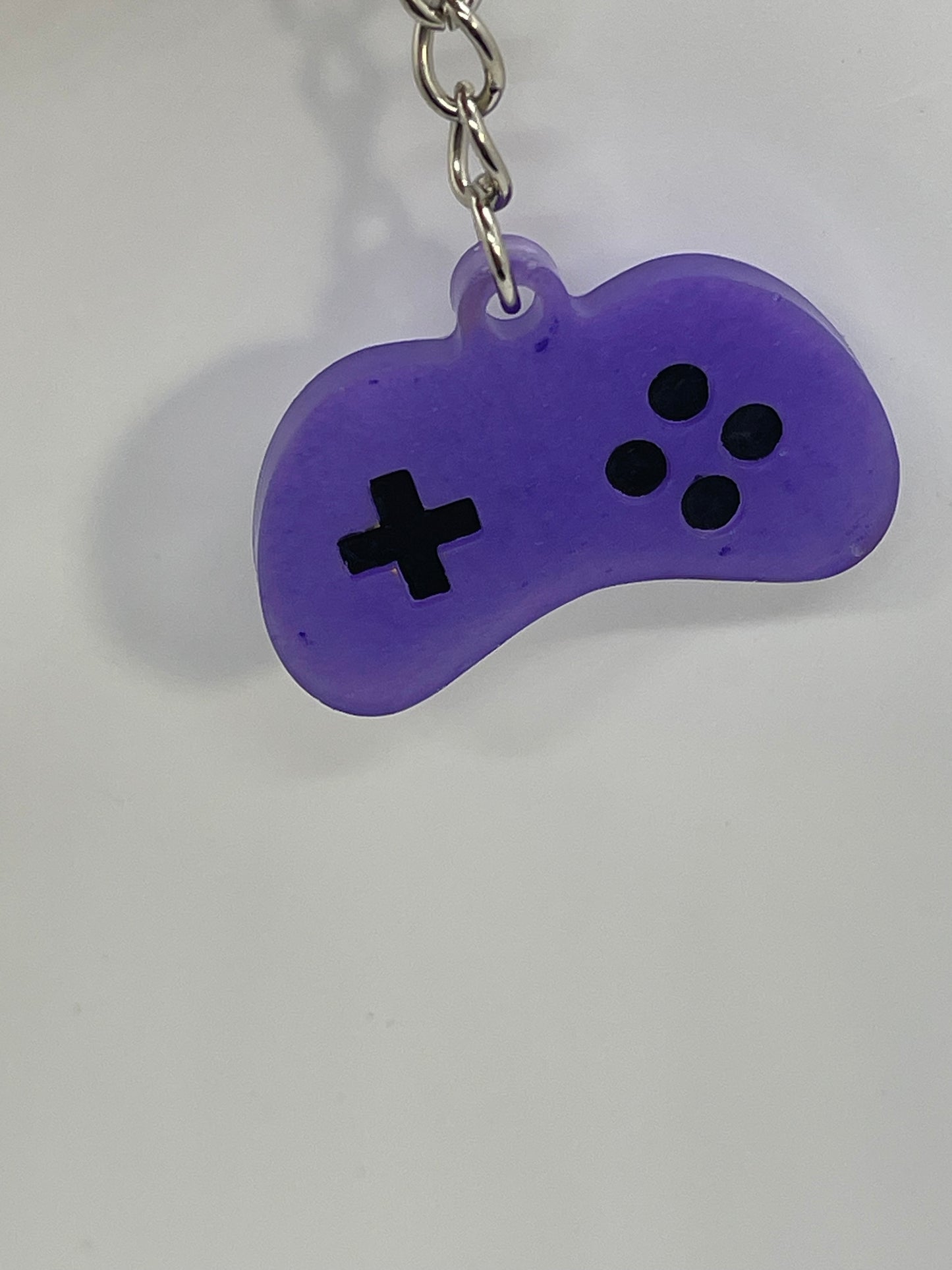 Purple Game Controller Keychain