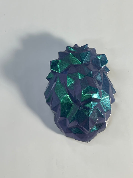 Lion Head Fridge Magnet Color Shift