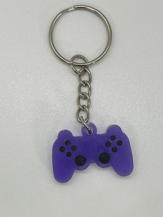 PS Purple Game Controller Keychain