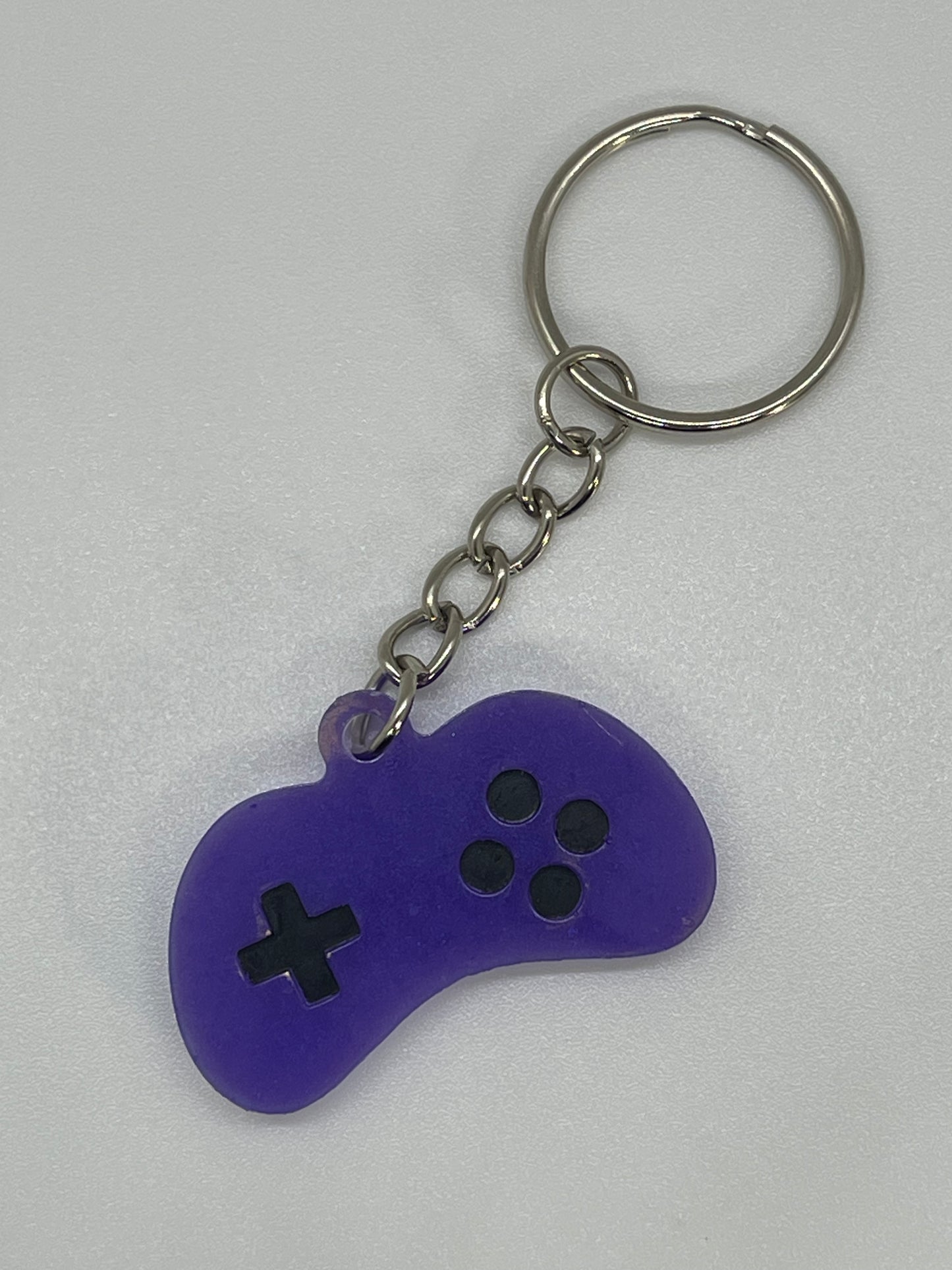 Purple Game Controller Keychain