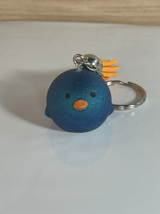Matte Blue Duck Keychain