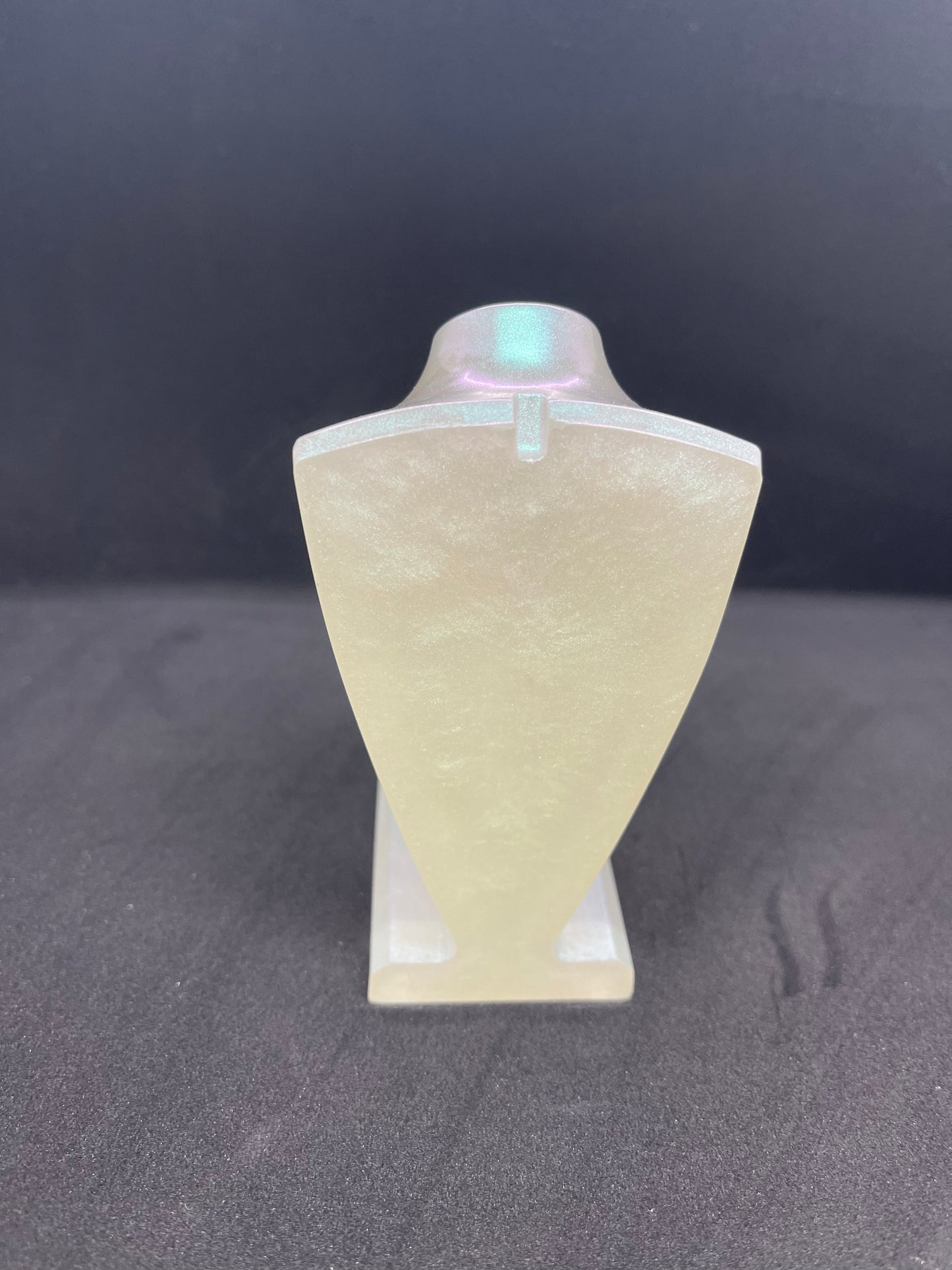 White Opal Glow in the Dark Color Shift Necklace Bust Jewelry Display