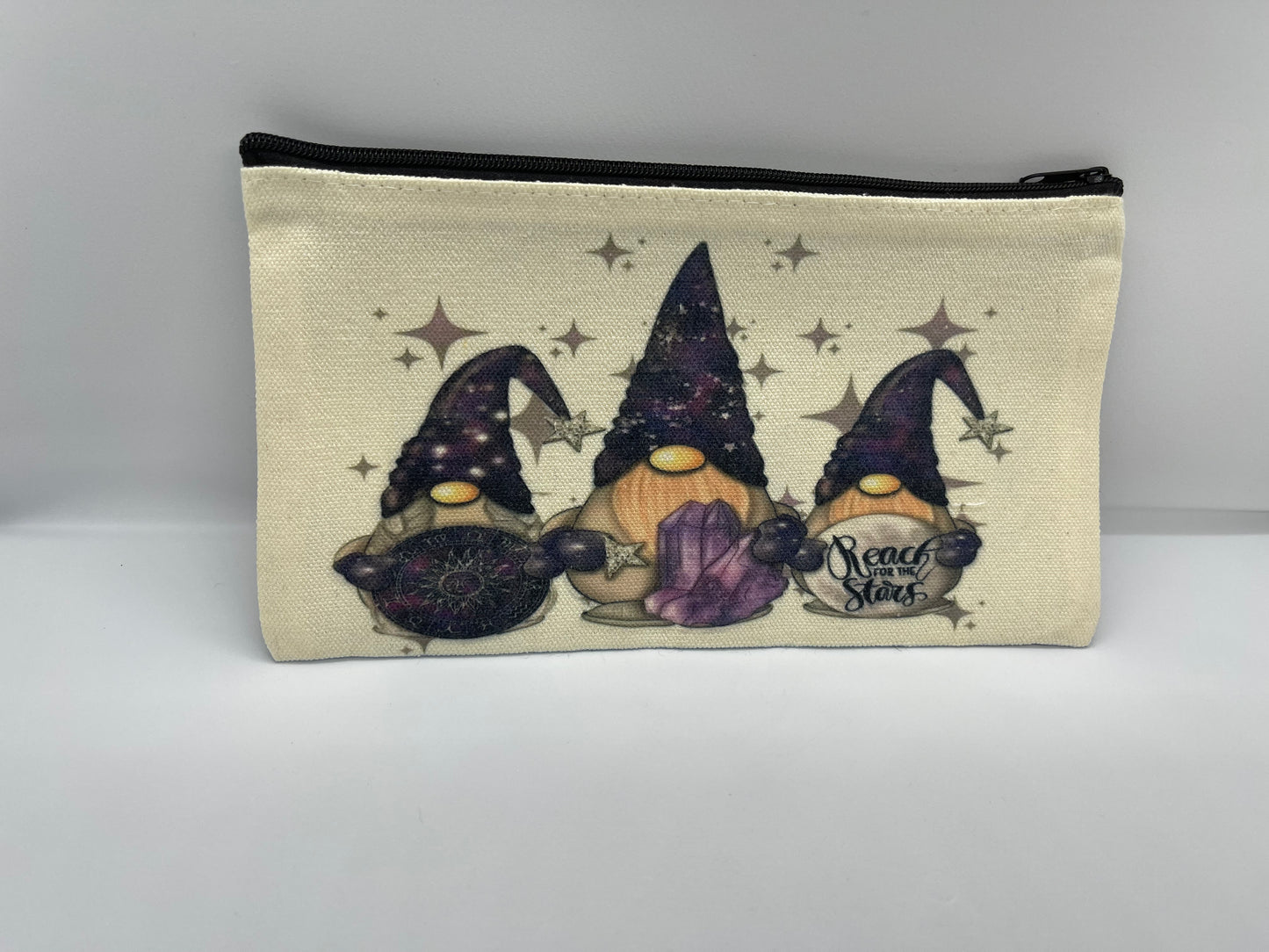 Gnome Magical Zipper Bag Crows Crystal Ball Mushrooms