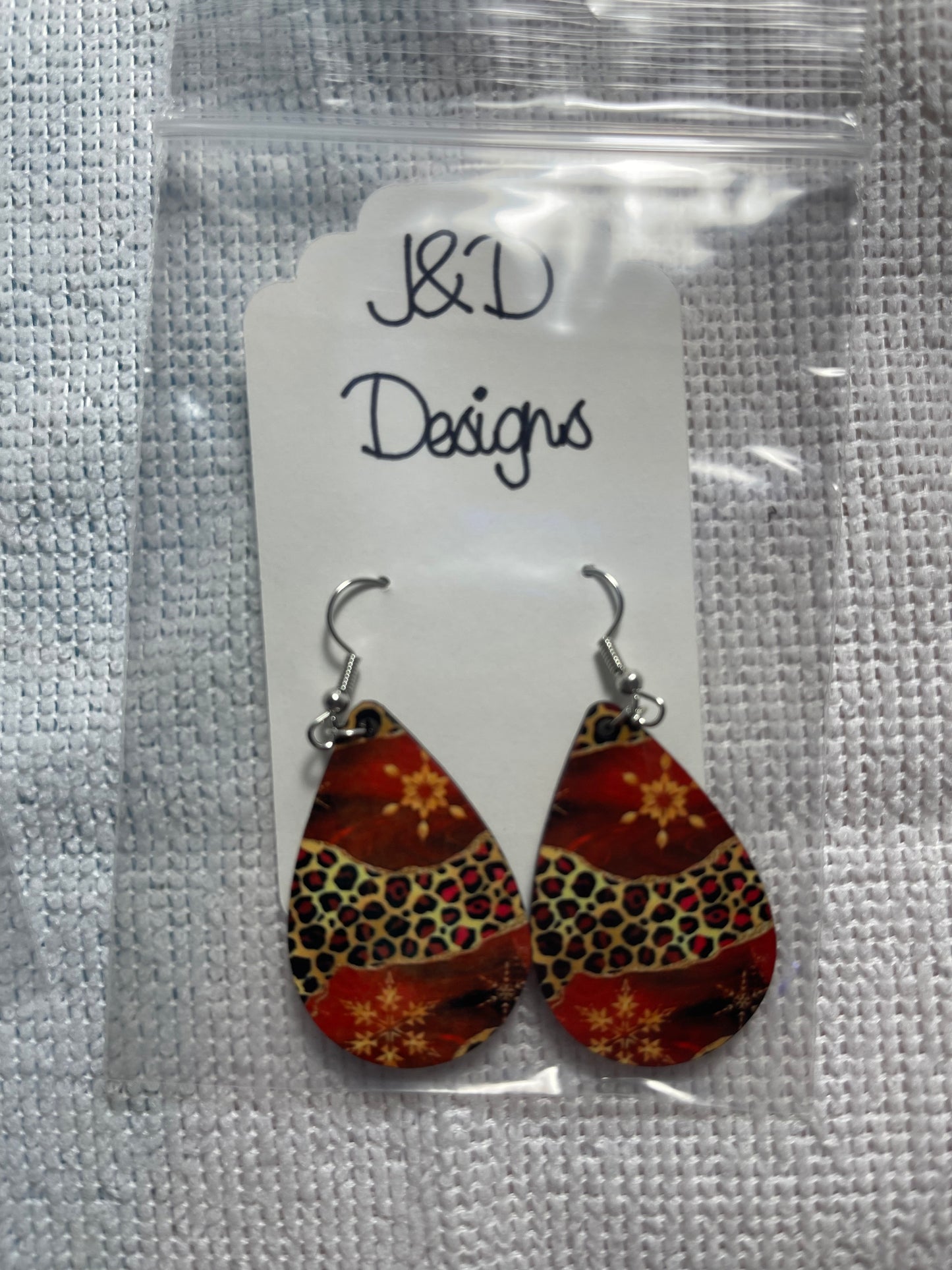 Teardrop Earrings - Multiple Styles Available - Skulls Christmas Leopard Antique