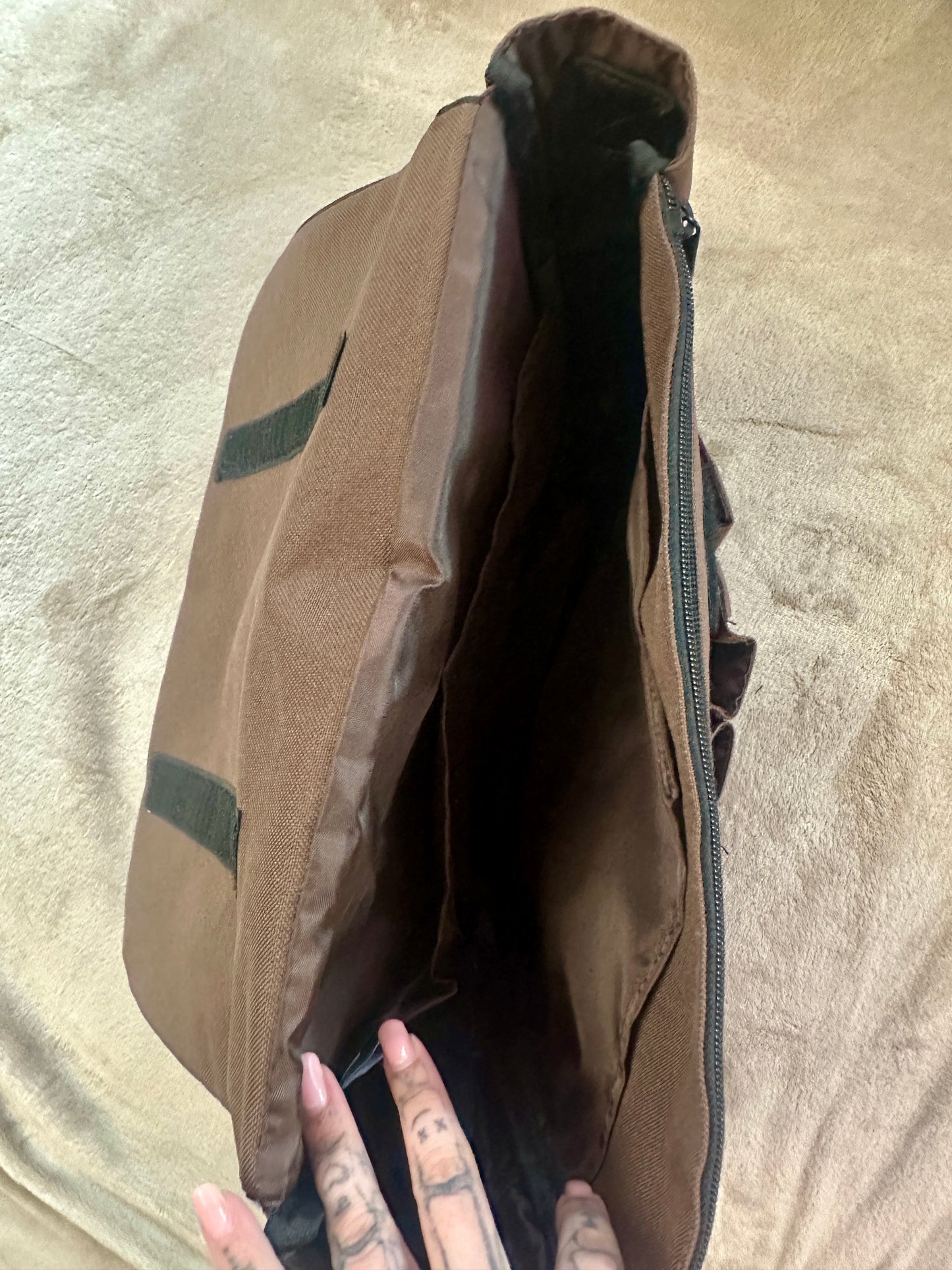 Brown diaper bag
