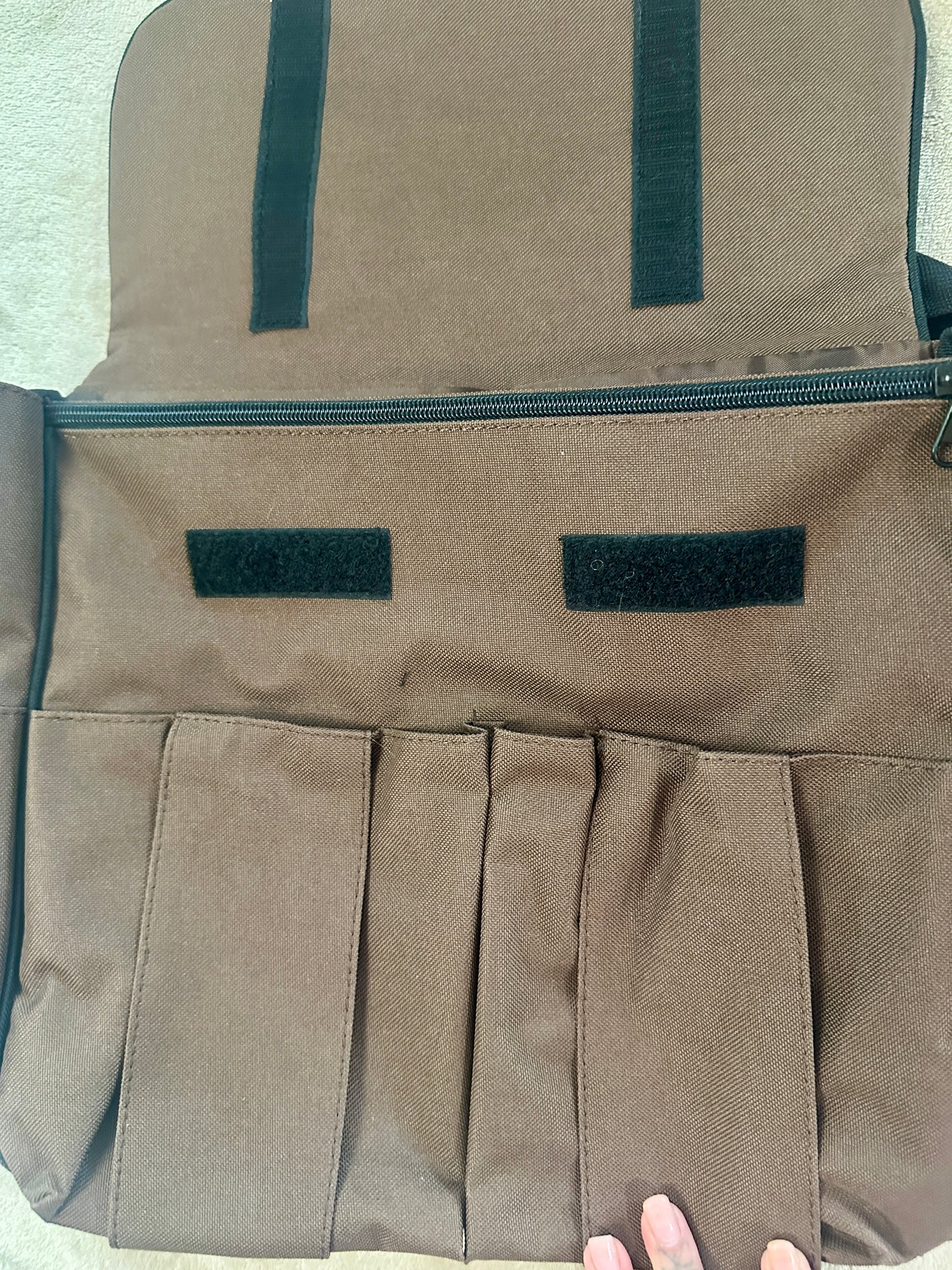Brown diaper bag