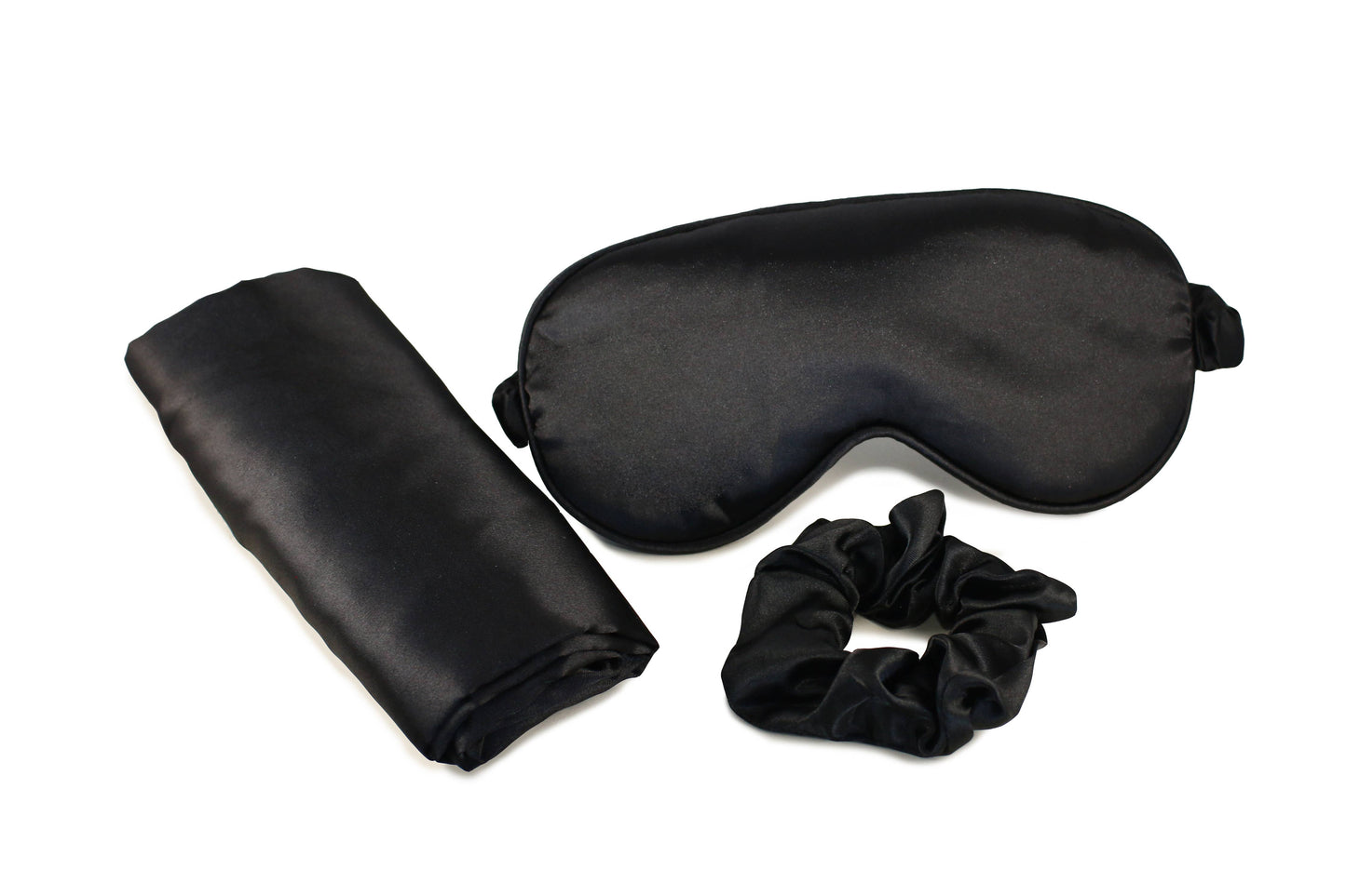 Ultimate Sleep Set Satin Pillowcase, Eye mask and Scrunchie: Pale Leopard