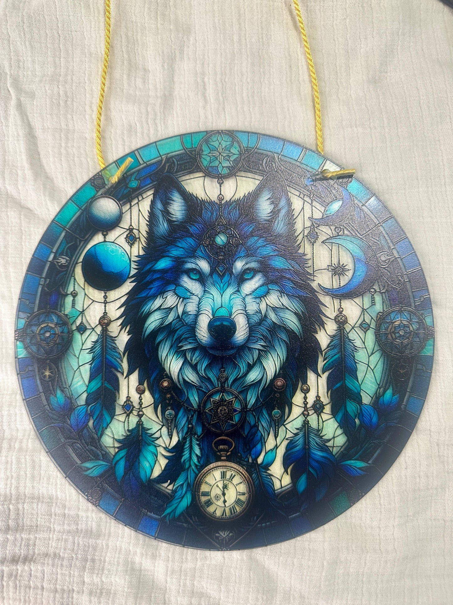 Wolf Dream Catcher Sun Catcher