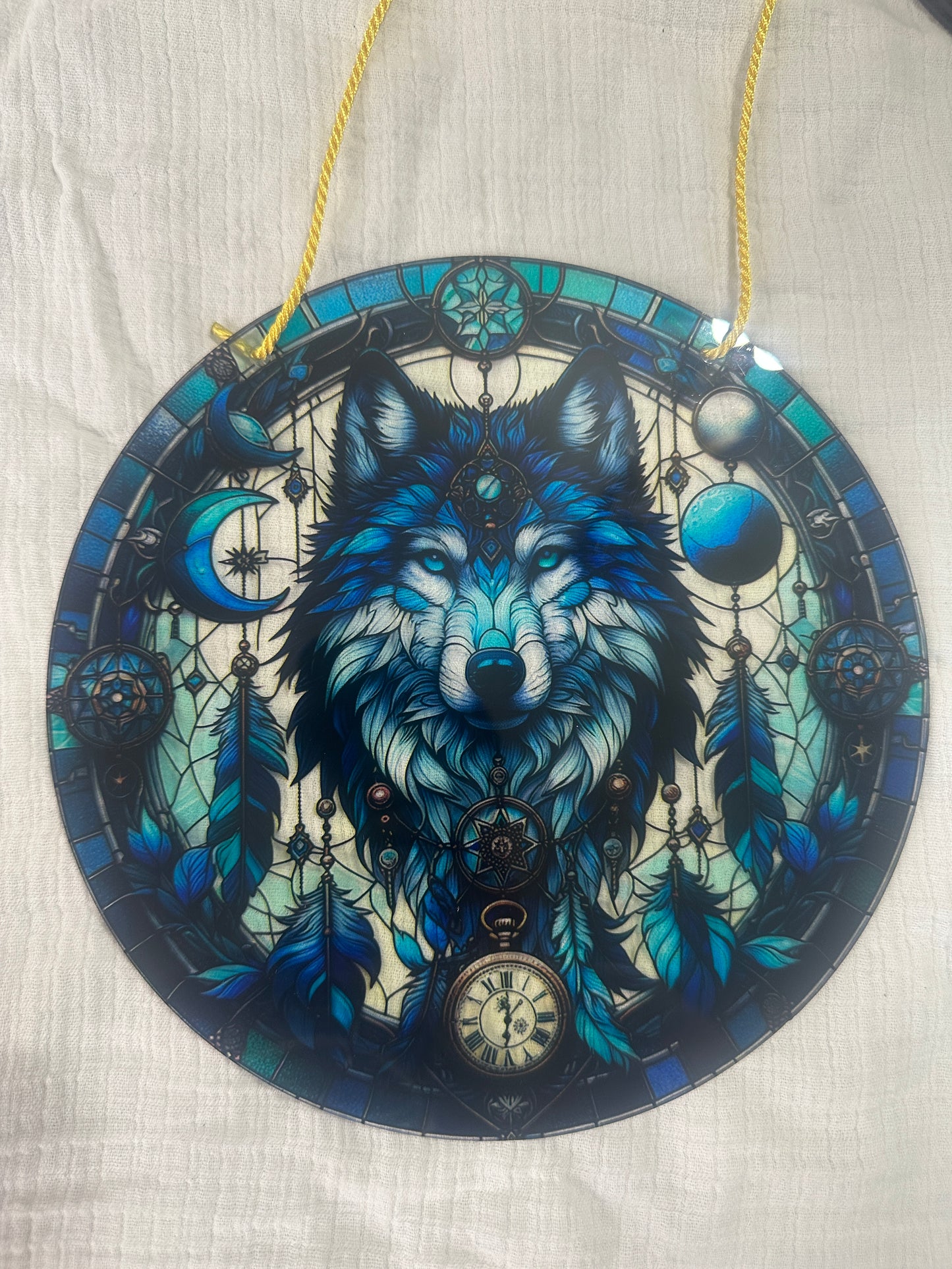 Wolf Dream Catcher Sun Catcher