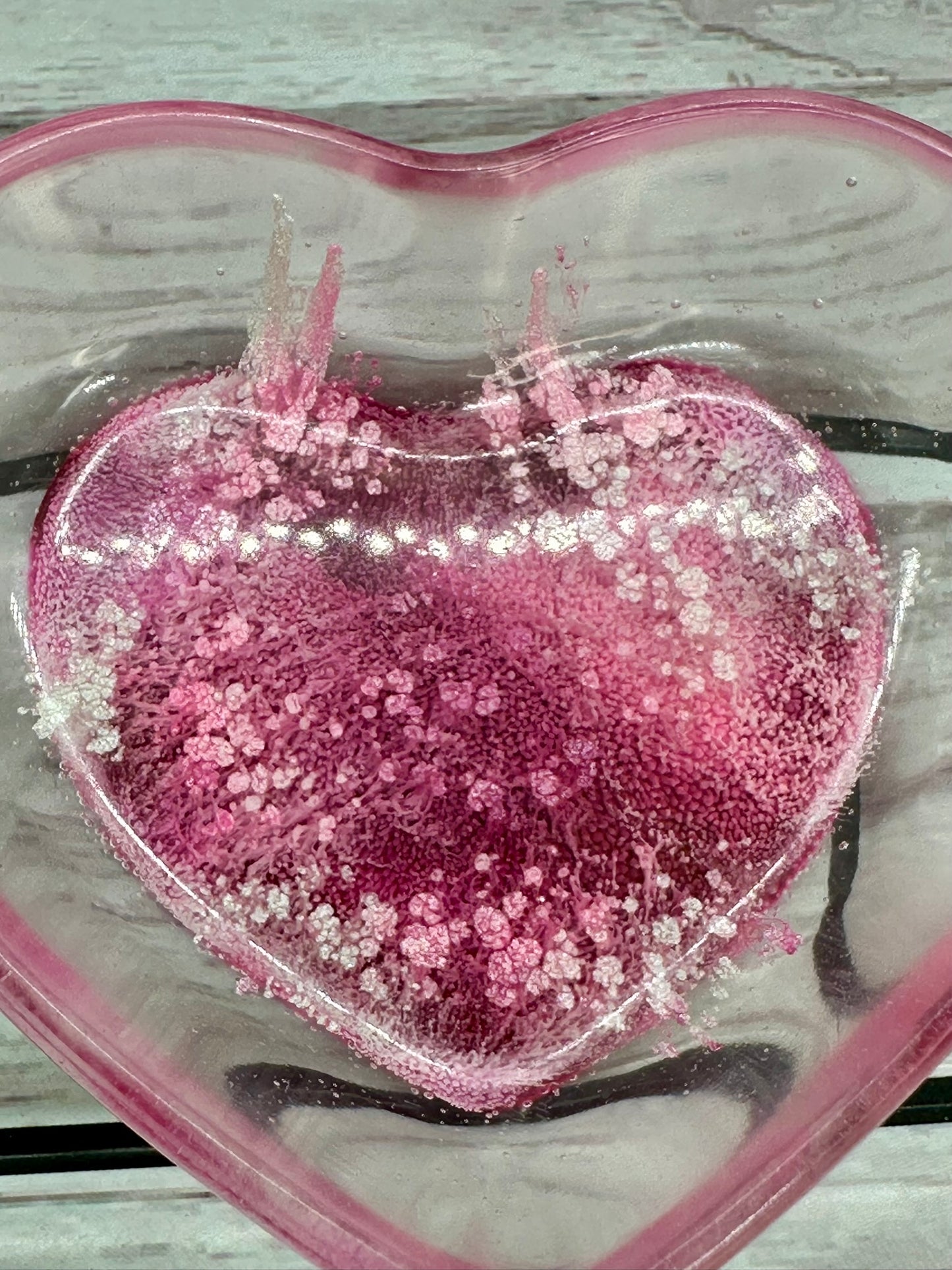 "Pink Passion" Heart-Shaped Resin Trinket Dish