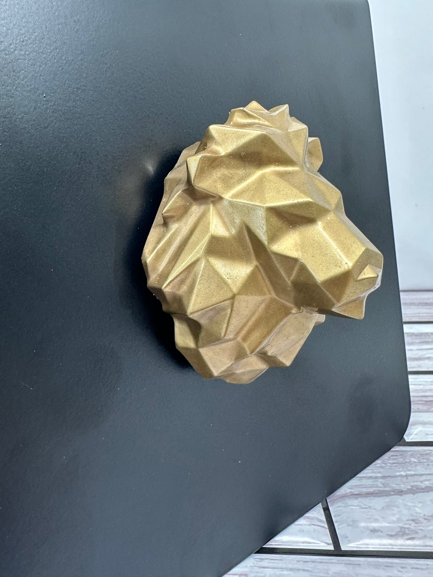 Gold Lion Head Fridge Magnet