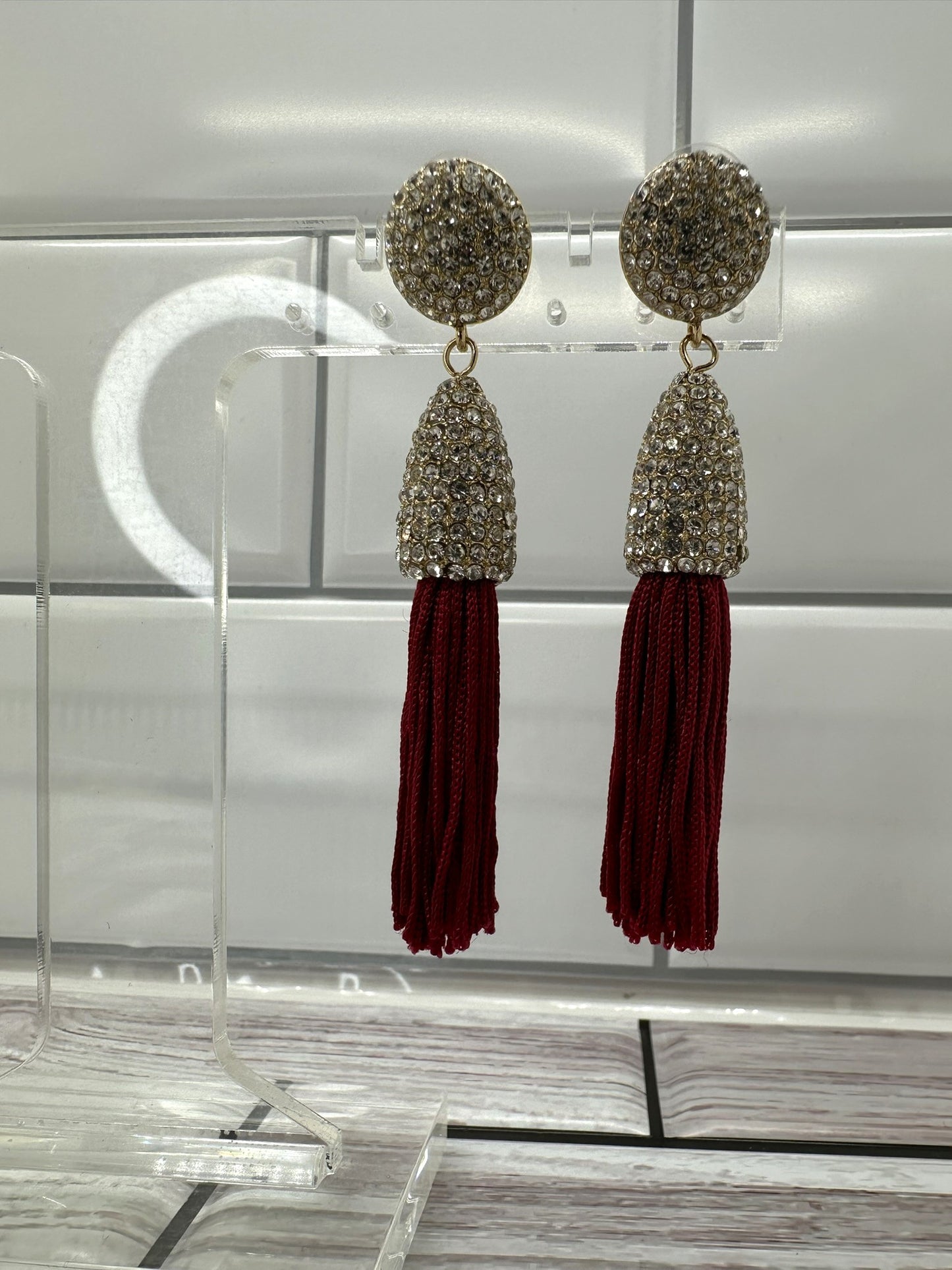 Red Tassel Earrings