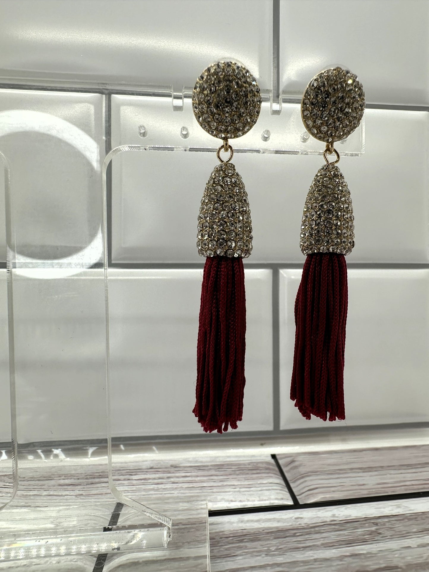 Red Tassel Earrings