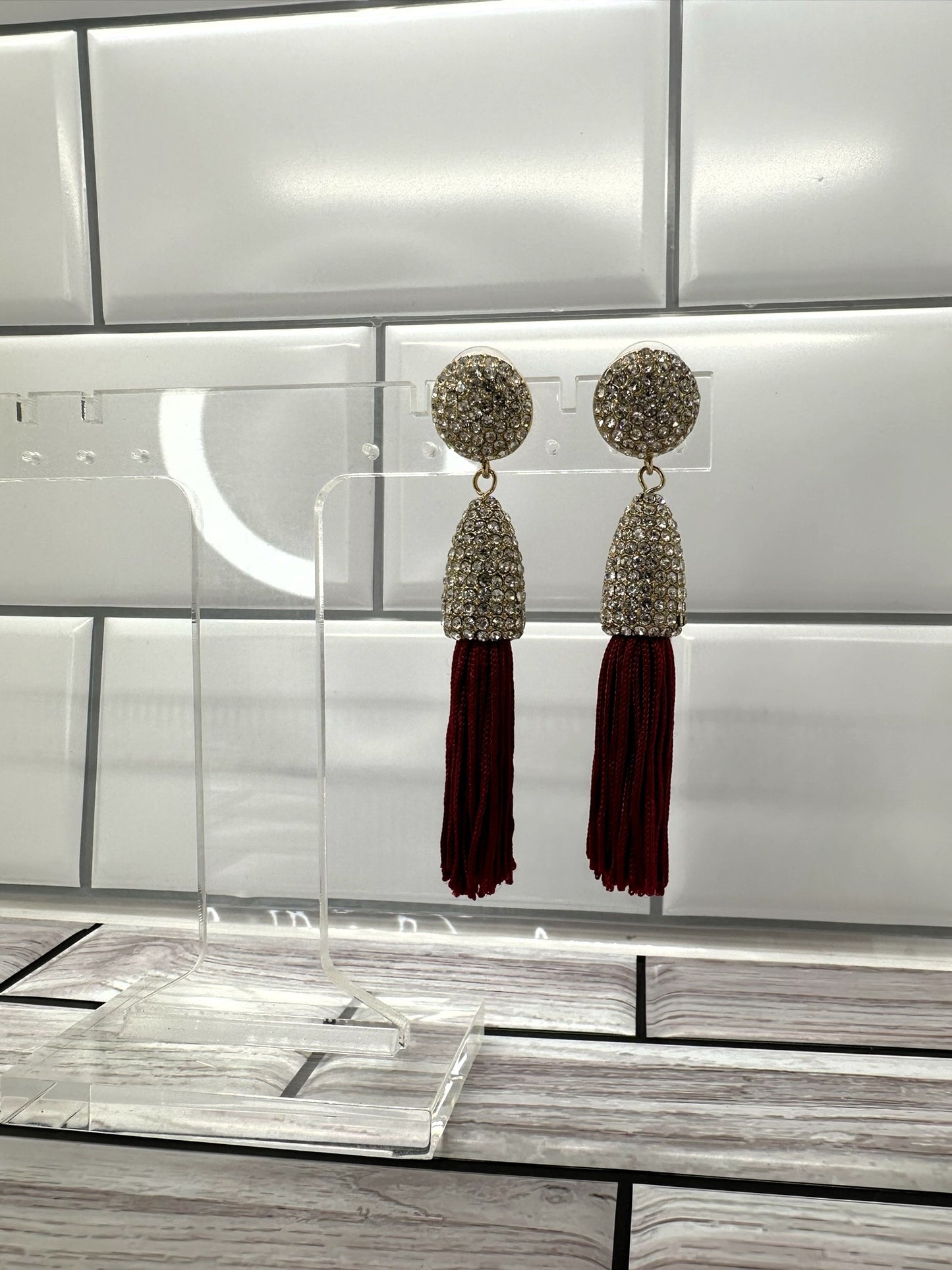 Red Tassel Earrings