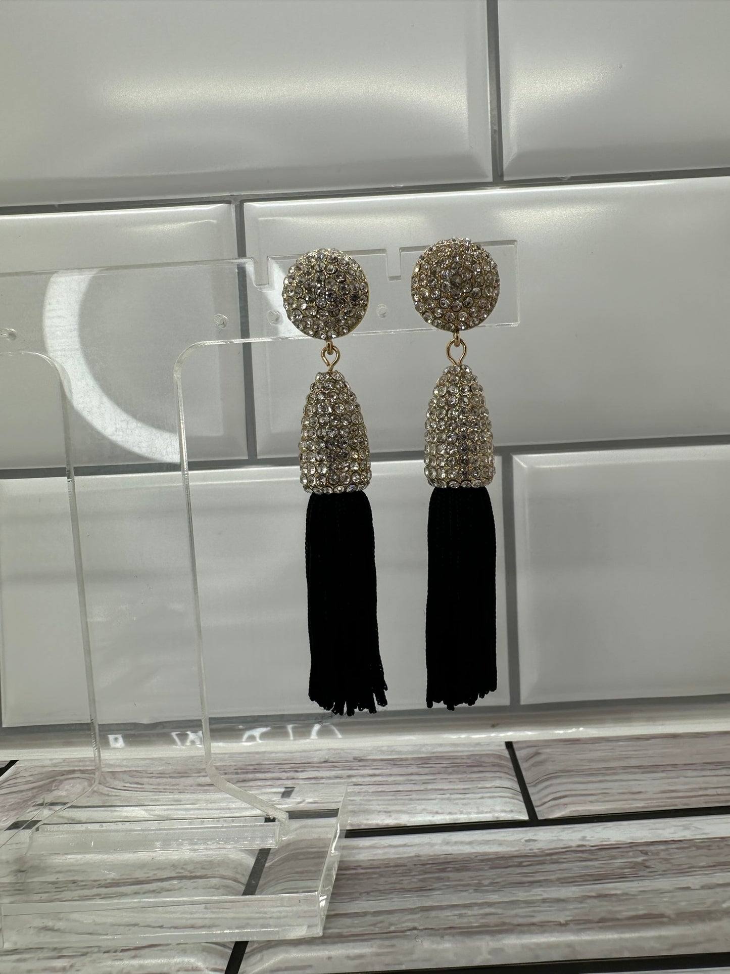 Black Tassel Earrings