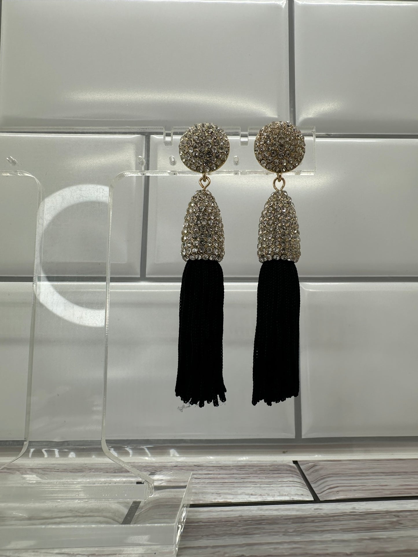 Black Tassel Earrings