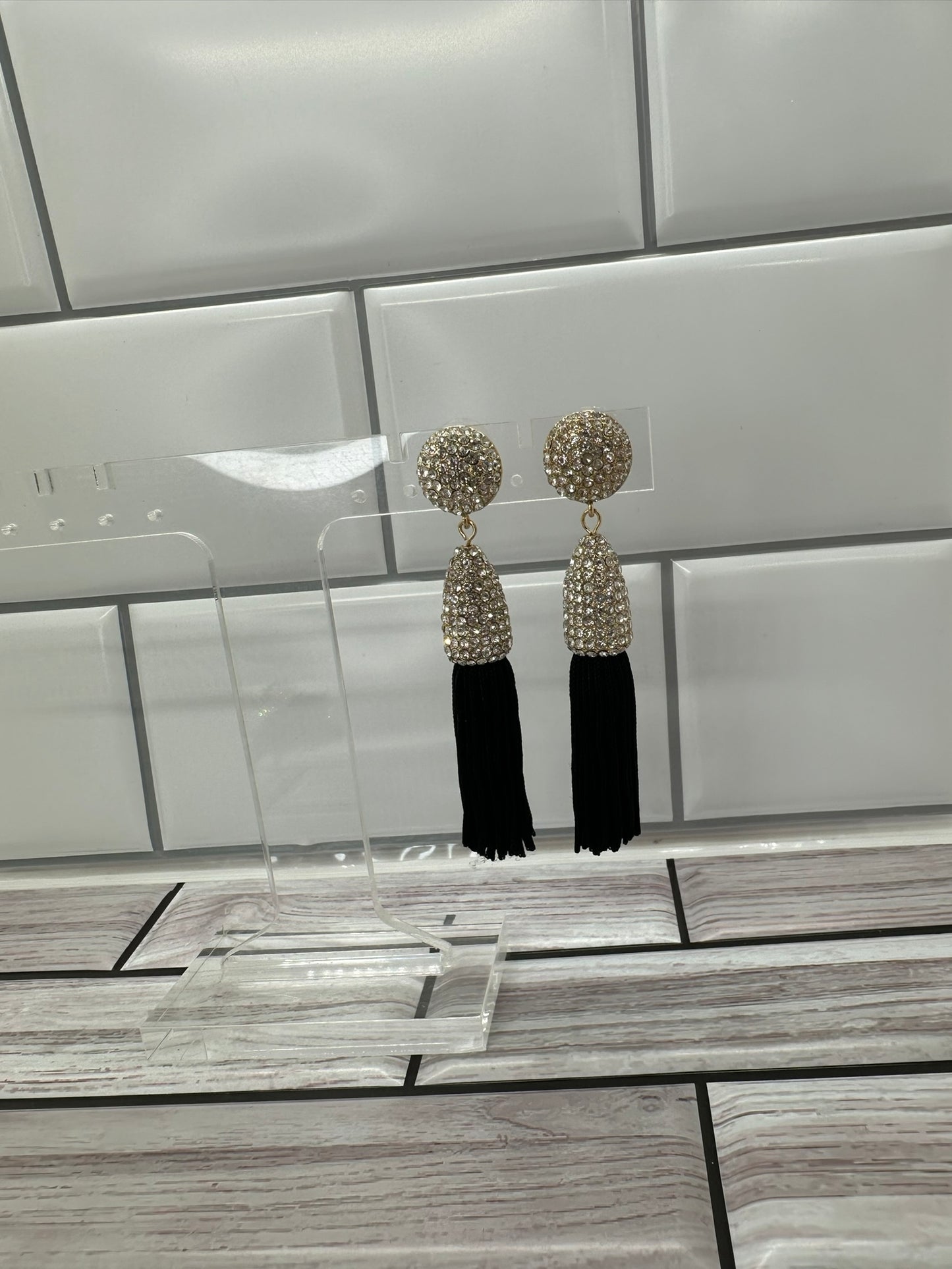 Black Tassel Earrings