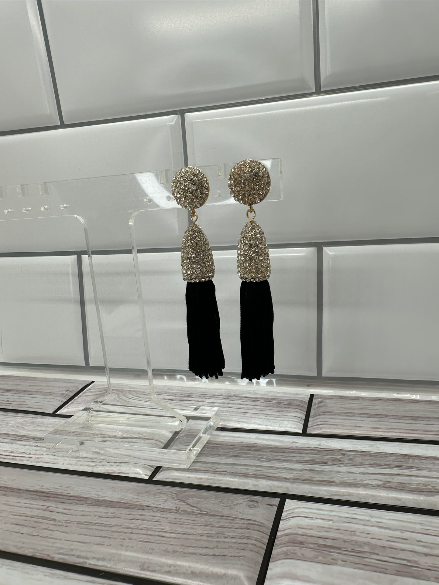 Black Tassel Earrings