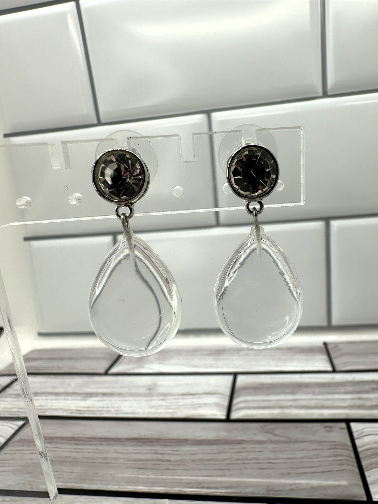 Clear Drop Earrings