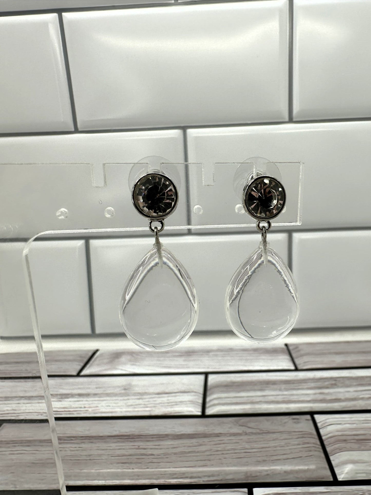 Clear Drop Earrings