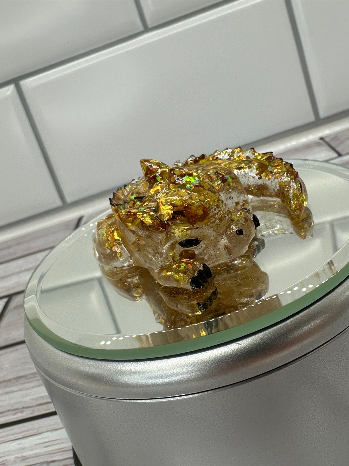 Gold Baby Dragon Figurine